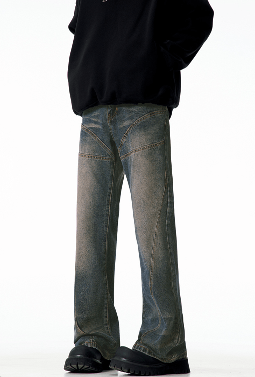 Japanese Brand × Vintage Men's vintage washed distressed American style bootcut jeans Size US 32 / EU 48 - 3 Thumbnail