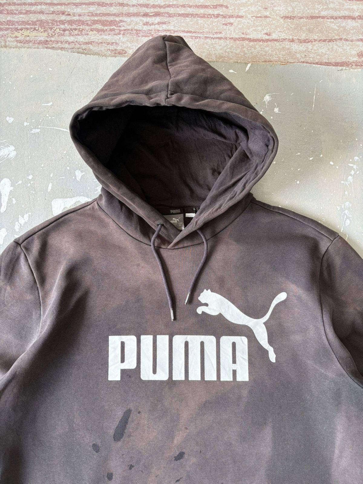Puma Vintage Sunfaded Signature Logo Puma Hoodie Sweatshirt Size US XL / EU 56 / 4 - 2 Thumbnail