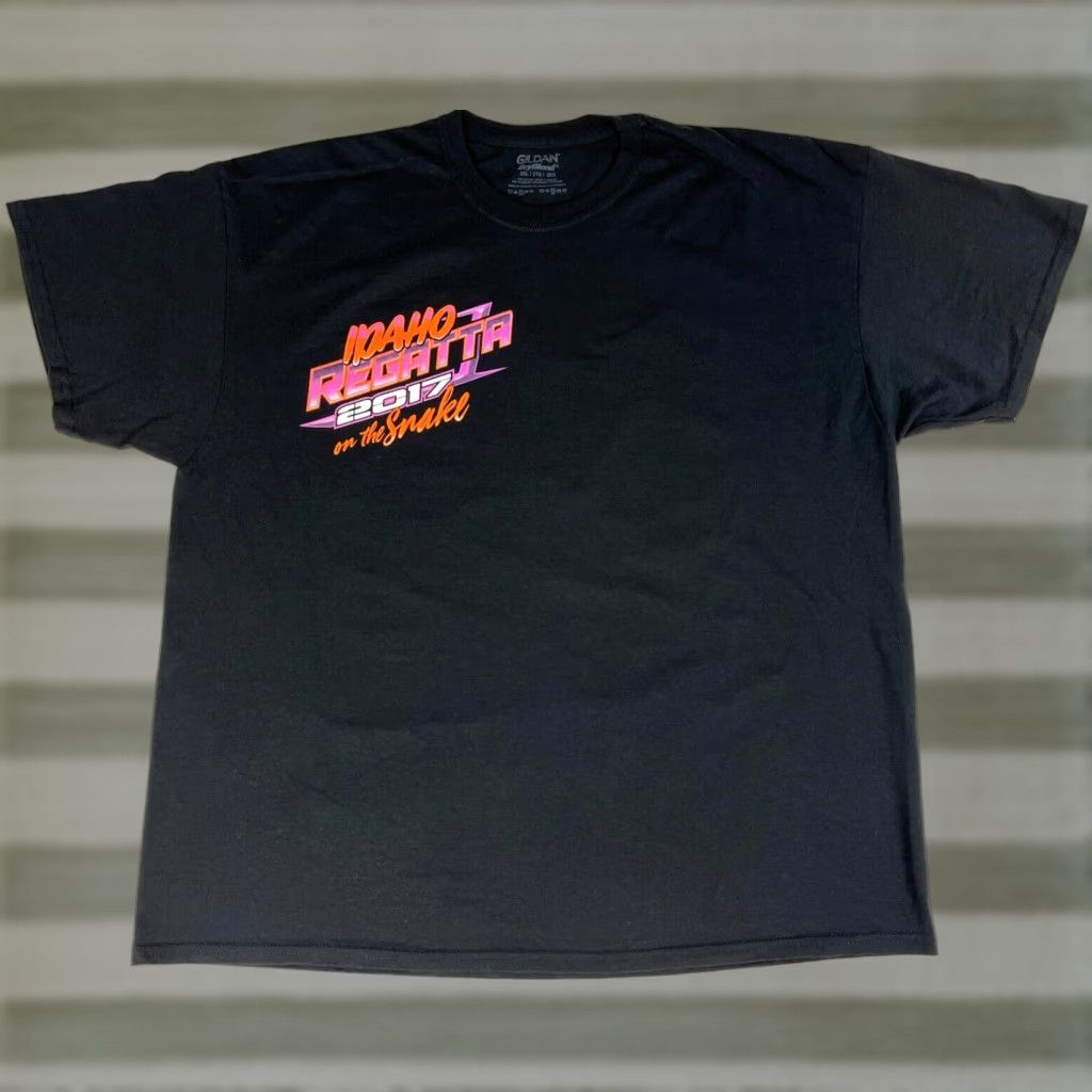 Gildan 2017 Idaho Regatta on the Snake T-Shirt Motorsports Speedboat Double-Sided Sz 2XL Black Men Tee Size US XXL / EU 58 / 5 - 1 Thumbnail