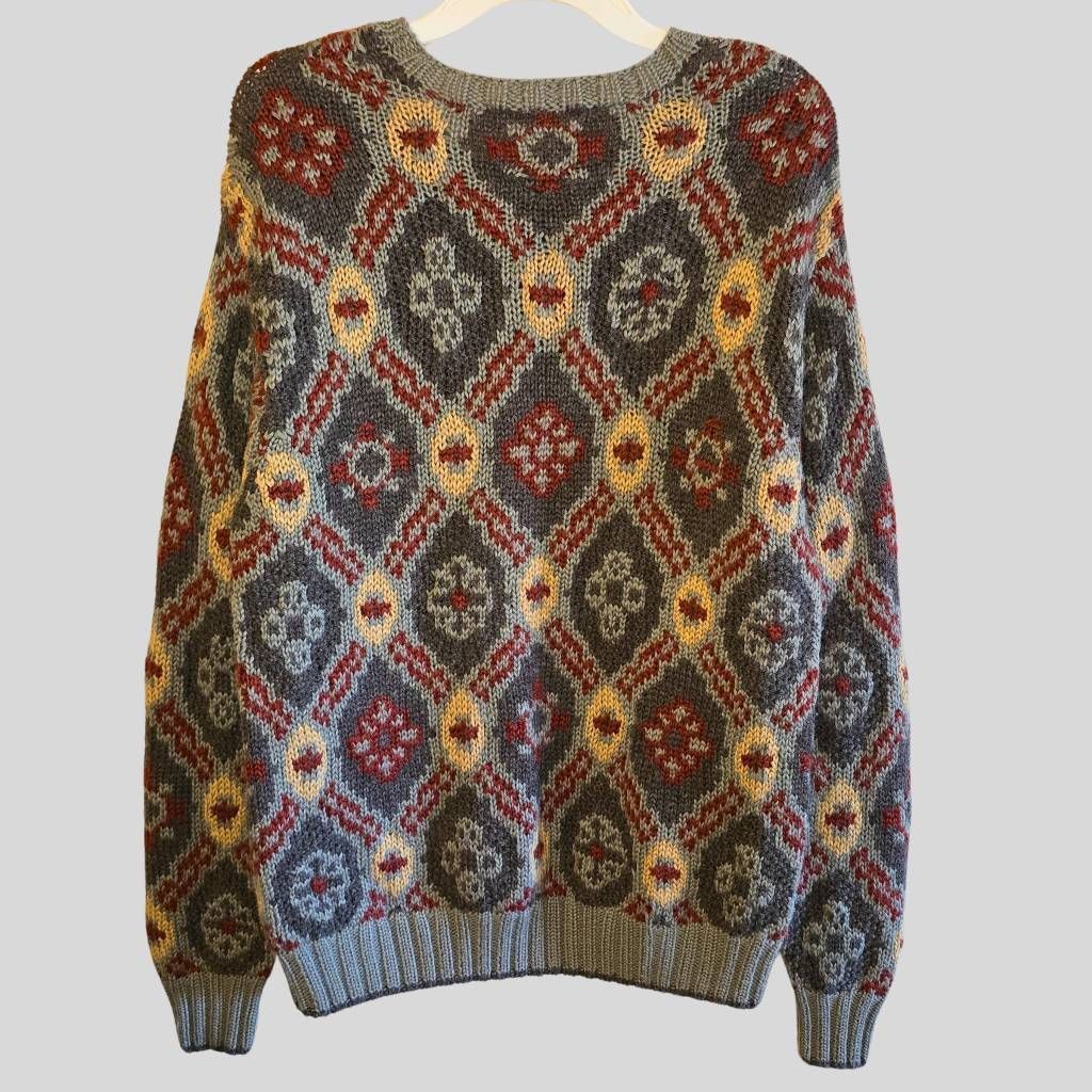Perry Ellis Vintage Perry Ellis Sweater Men’s L 90s Wool Blend Grunge Re Size US L / EU 52-54 / 3 - 2 Thumbnail