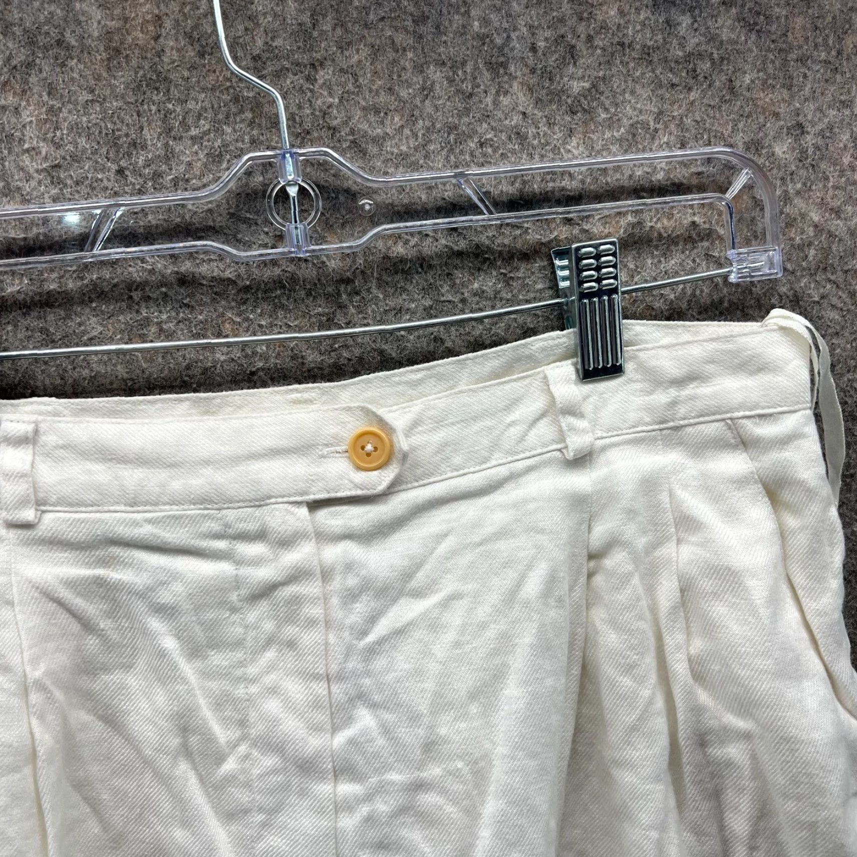Ralph Lauren Lauren Ralph Lauren Dress Pants Women 10 White Linen Straight Hidden Pockets Solid 10 Womens Pants Brown? Size 32" / US 10 / IT 46 - 5 Thumbnail
