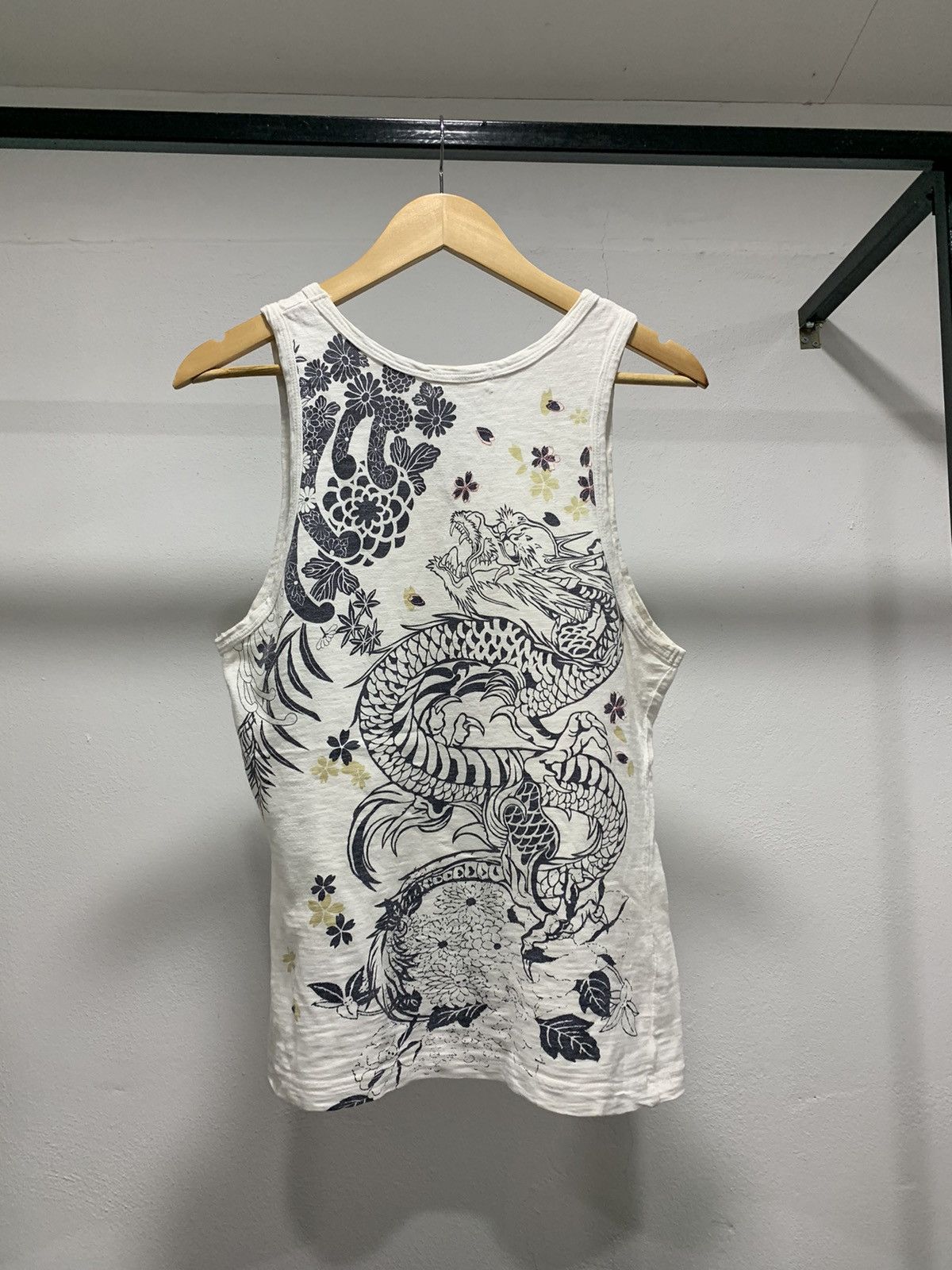 Japanese Brand Japan Dragon Sukajan Singlet 90s Size US S / EU 44-46 / 1 - 1 Thumbnail