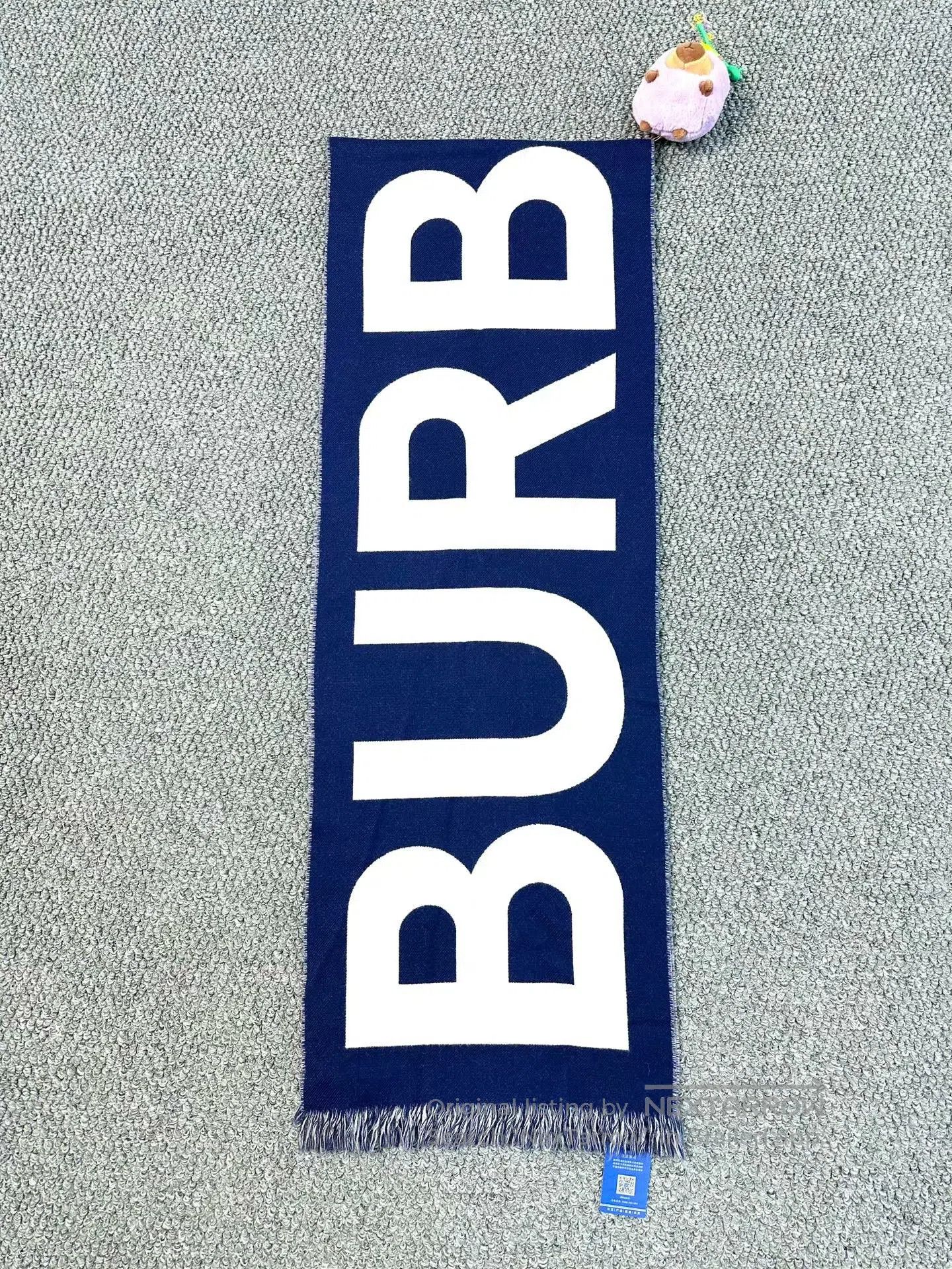 Burberry Burberry Classic Blue and Pink Dual Logo Wool Scarf| Size ONE SIZE - 2 Thumbnail
