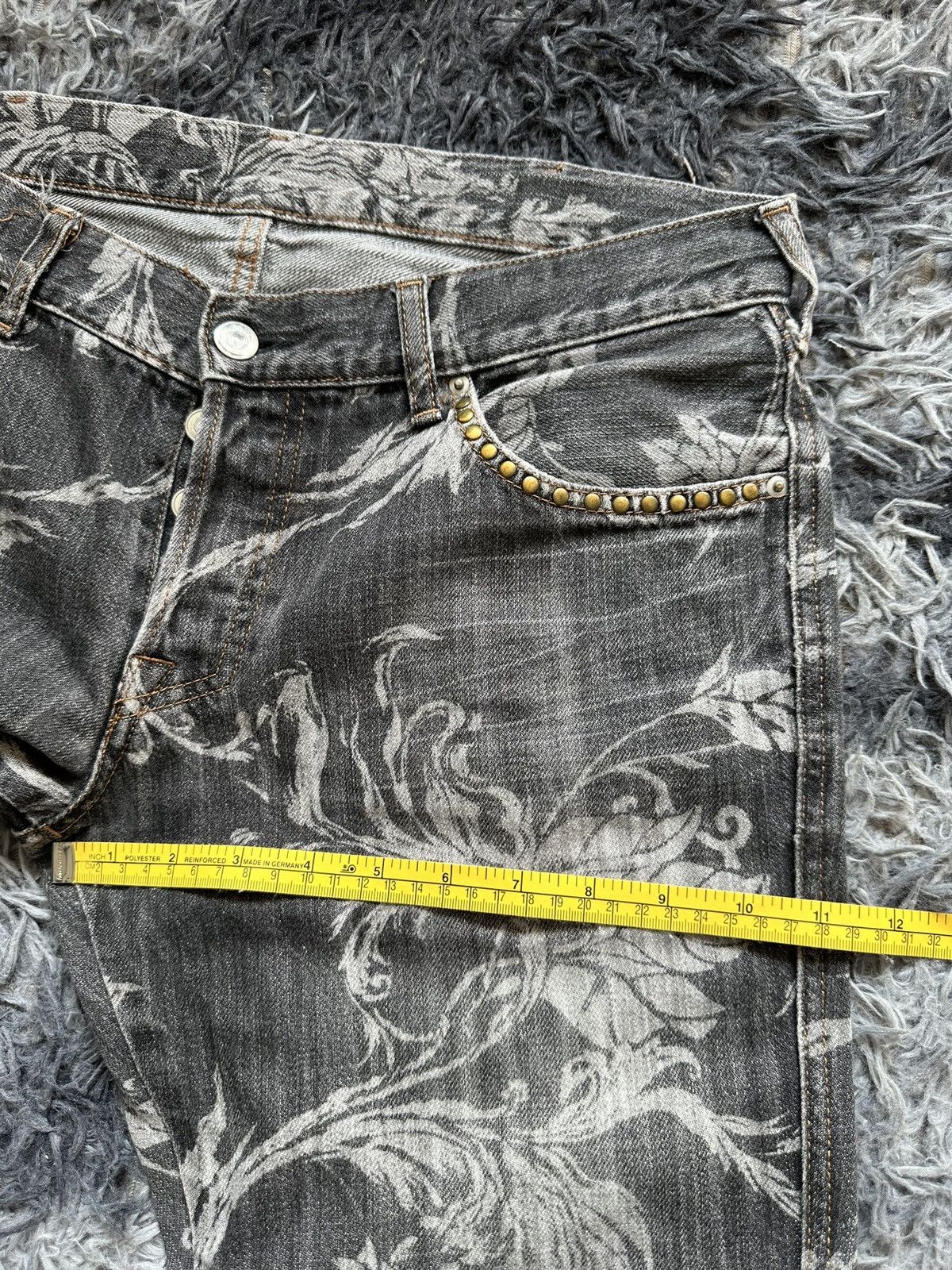 Boycott SS1996 - Boycott Japan trompe l'oeil laser printed jeans Size US 33 - 10 Thumbnail