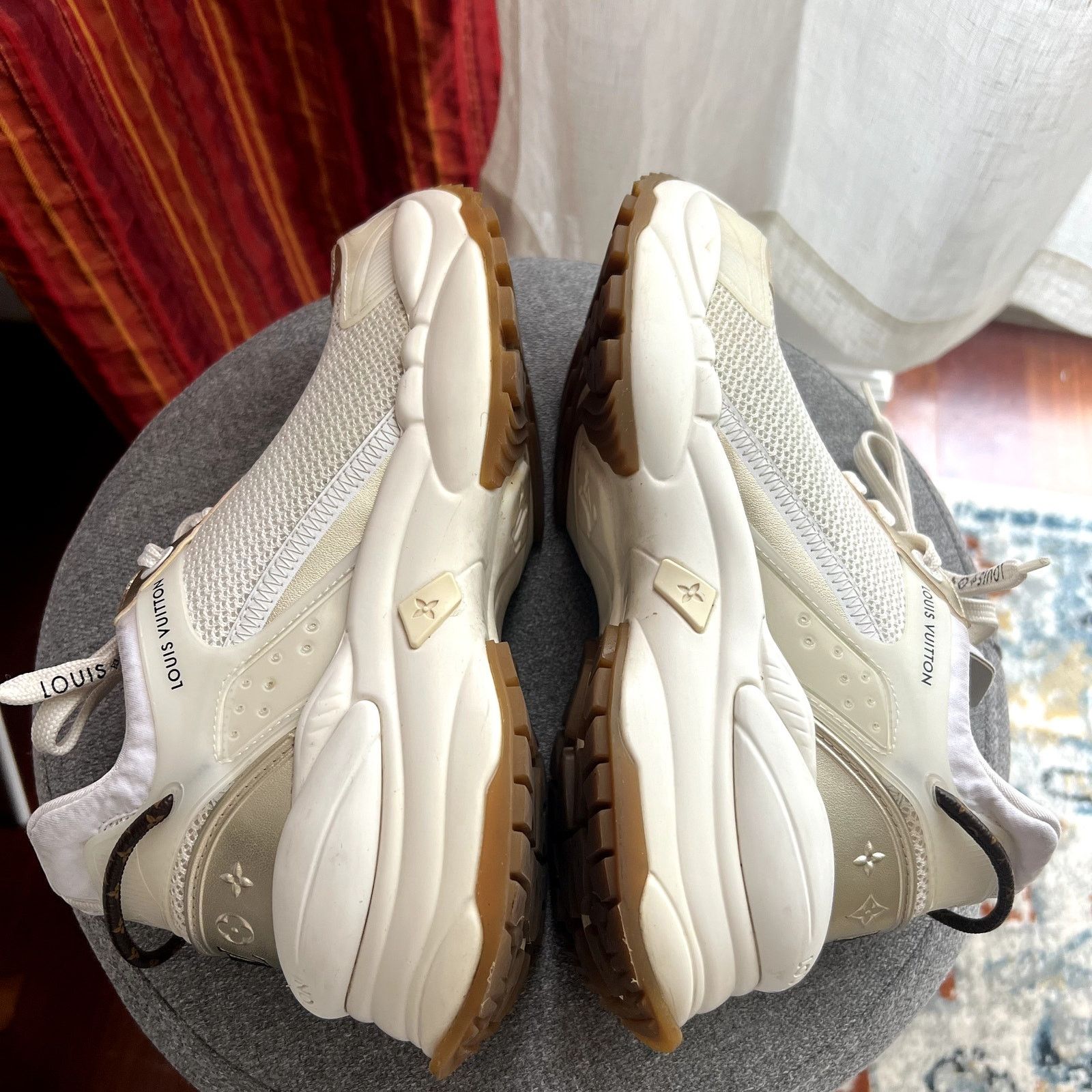 Louis Vuitton Louis Vuitton Run 55 cloth leather trainers size 38.5 FR Size US 7 / IT 37 - 6 Thumbnail