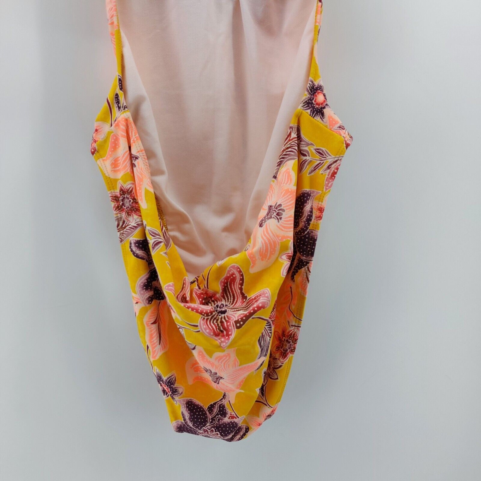 Other No Boundaries Women Bathing Suit Yellow Pink Purple Flowers Size L / US 10 / IT 46 - 11 Thumbnail