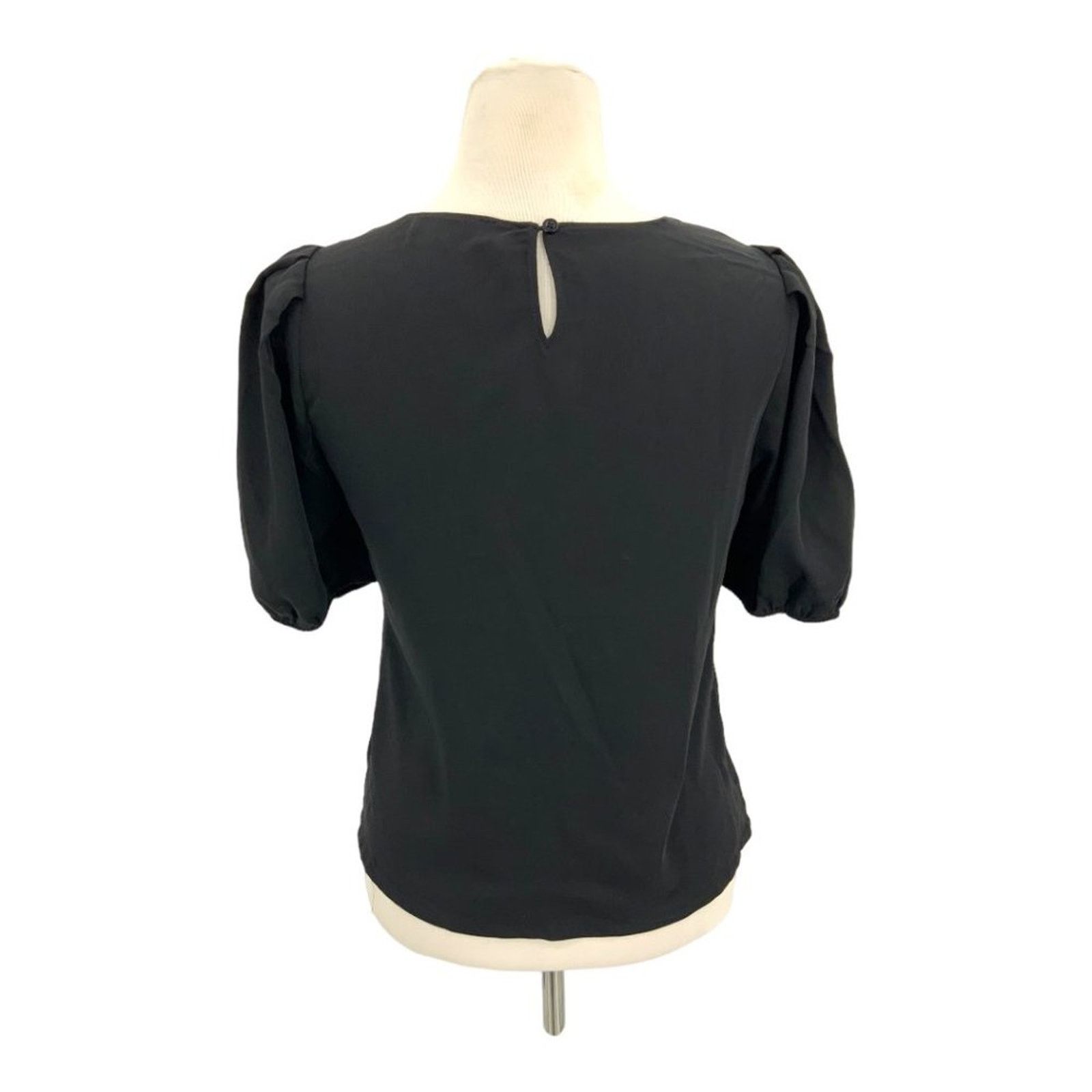 Other Elodie Black Puff Sleeve Blouse Size XS NWOT Size XS / US 0-2 / IT 36-38 - 7 Thumbnail