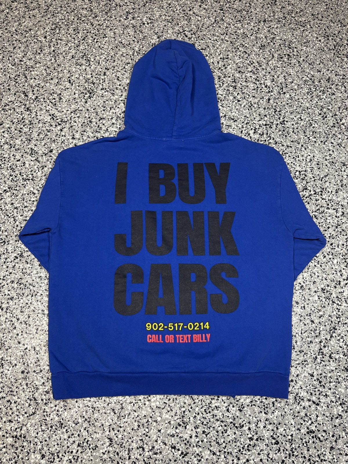 Billy Hill 2021 Billy Hill “I Buy Junk Cars” Neon Blue Hoodie Size XL Size US XL / EU 56 / 4 - 1 Thumbnail