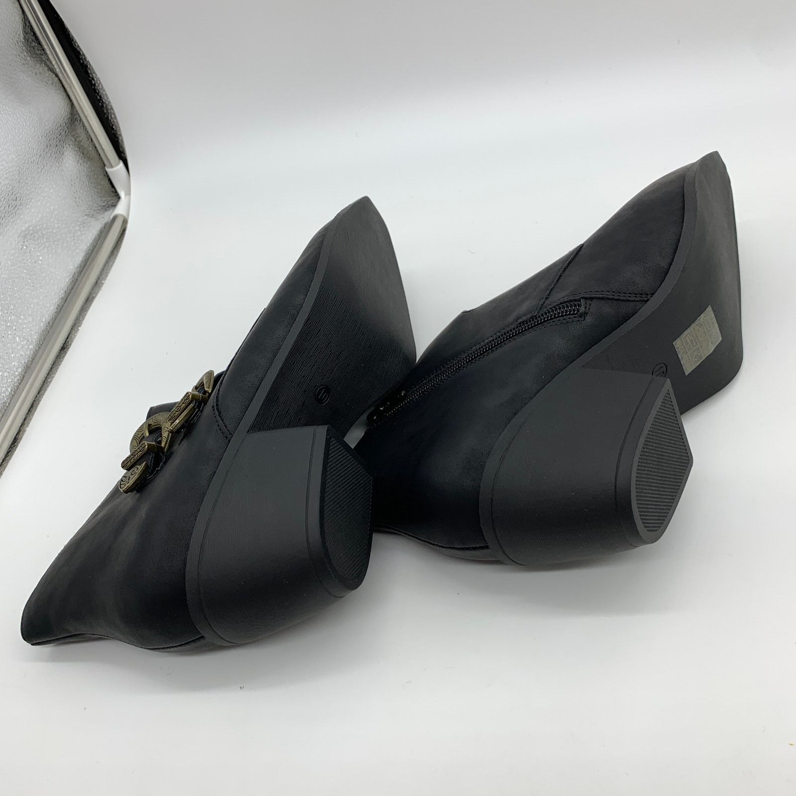 Other Black Ankle Bootie Women Size 10 Solid Faux leather Pointed Size US 10 / IT 40 - 7 Thumbnail