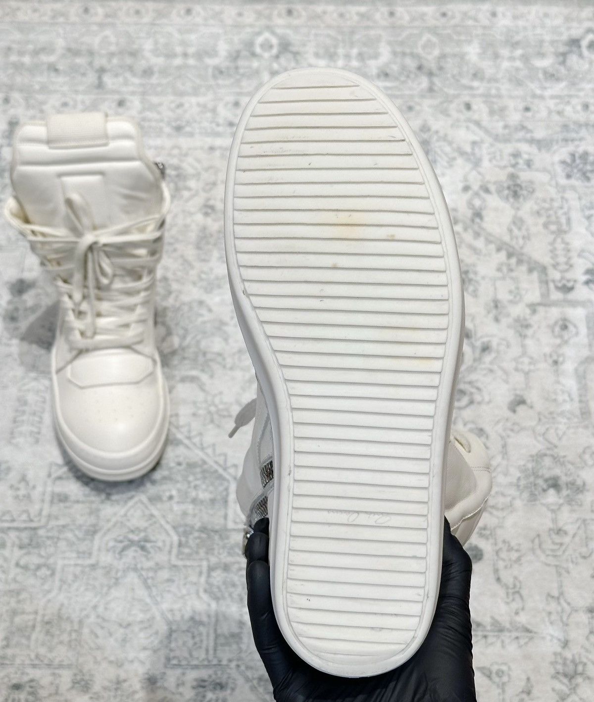 Rick Owens Rick Owens Geobasket Milk White New Version Size US 7 / EU 40 - 8 Thumbnail