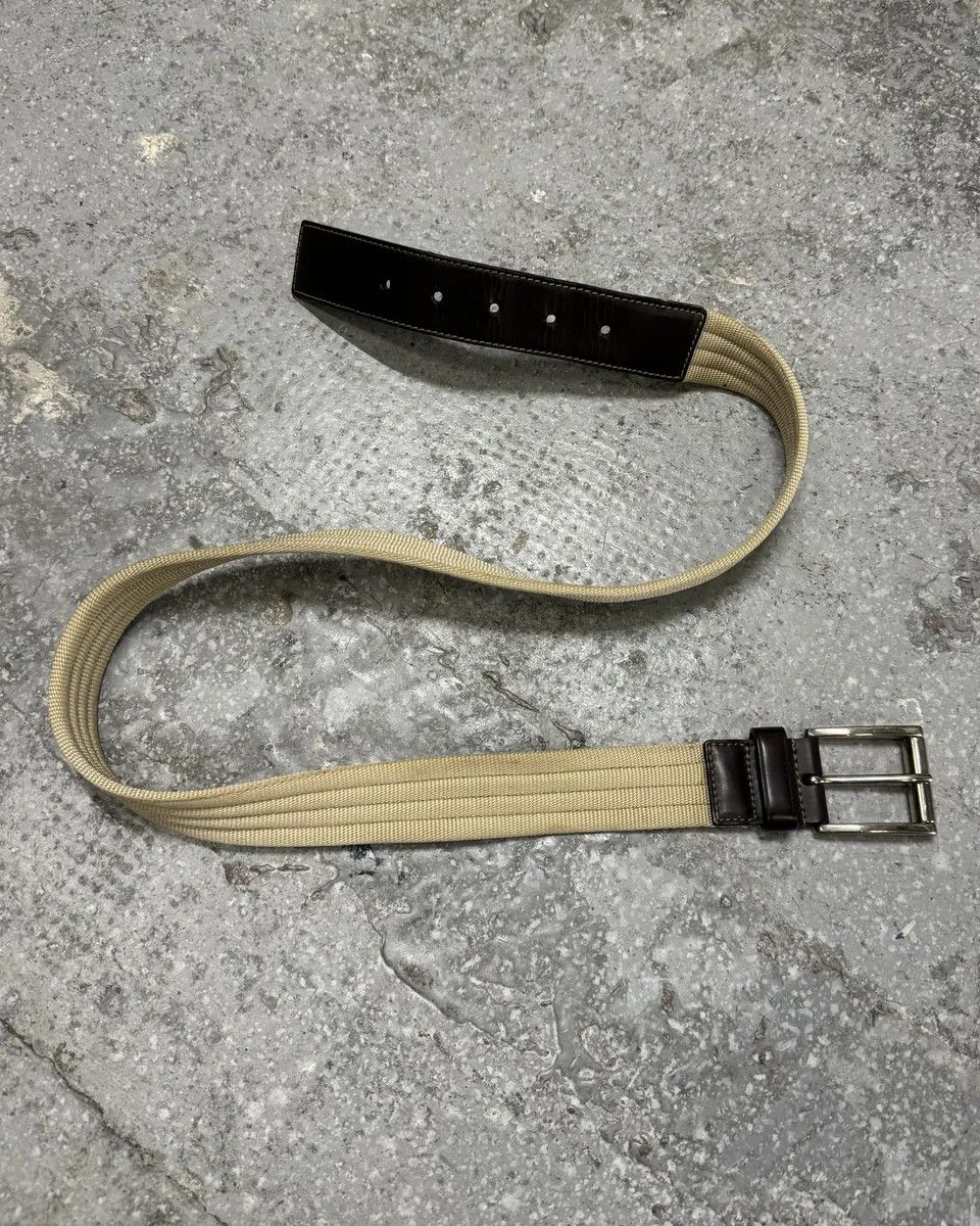 Prada × Vintage AW1999 Prada Beige Minimalist Leather Belt Size ONE SIZE - 2 Thumbnail