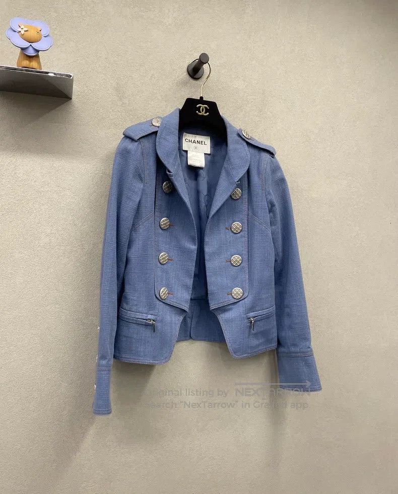 Chanel Chanel Blue epaulette lapel double-breasted jacket Size XS / US 0-2 / IT 36-38 - 3 Thumbnail