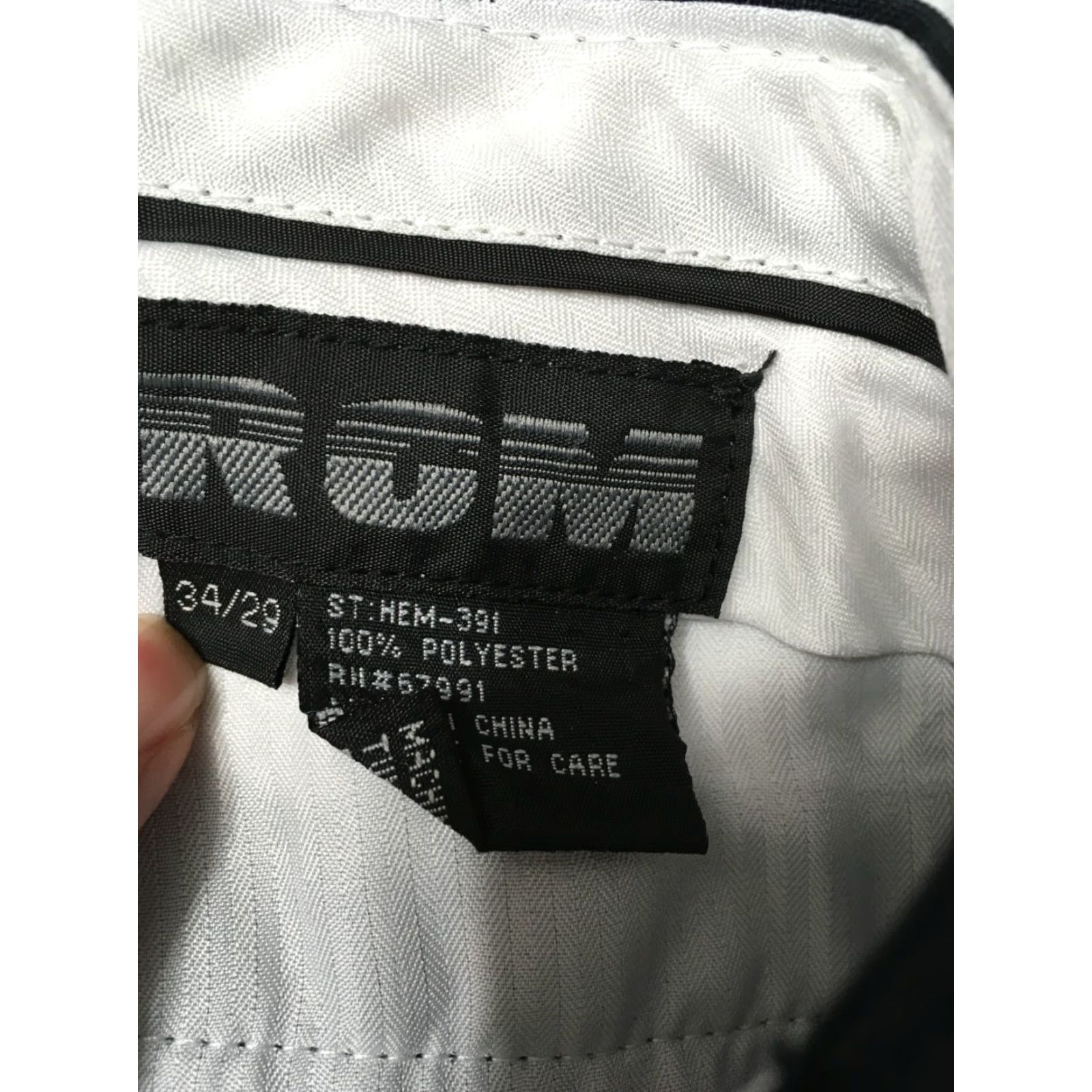 Vintage RGM Pants Mens Flat Front 34x29 Black Chino - 34 29 Inseam 34 Waist Shirt? Size US 34 / EU 50 - 3 Thumbnail