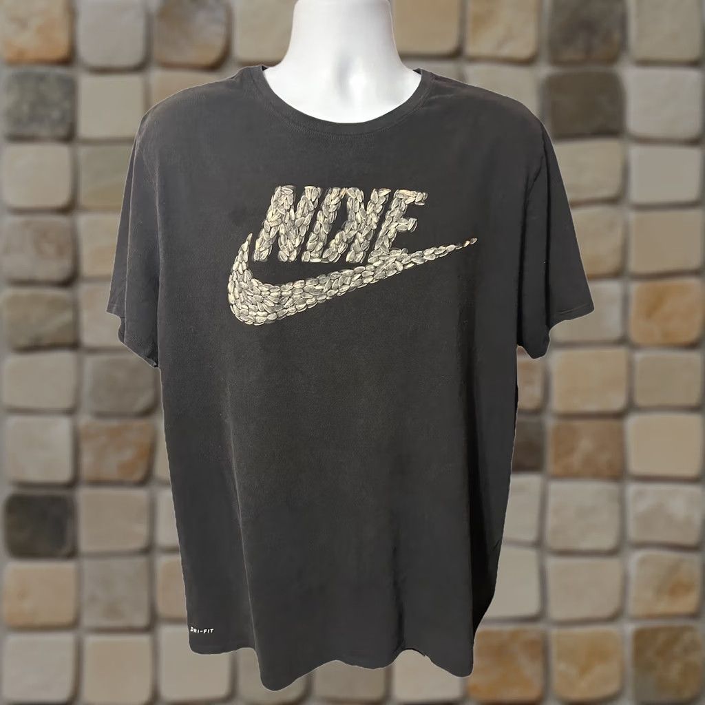 Nike New Title: Nike Dri Fit Sunflower Seeds Baseball Shirt 2XL Men's Short Sleeve Black Size US XXL / EU 58 / 5 - 1 Thumbnail