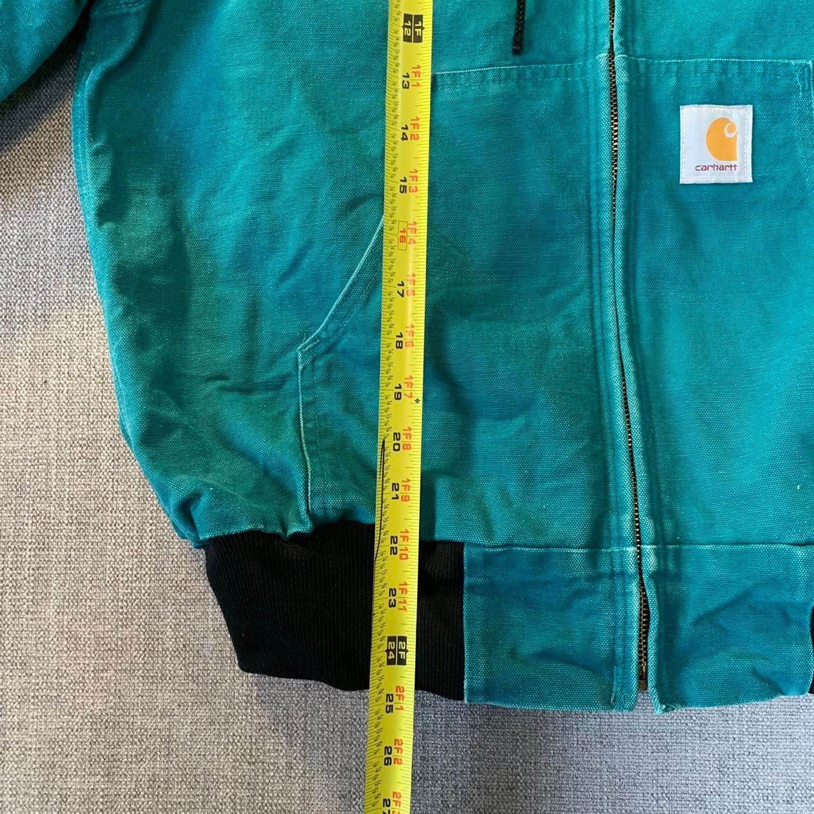 Carhartt Vintage Carhartt JR132 teal turquoise Hooded Jacket Size US M / EU 48-50 / 2 - 8 Thumbnail