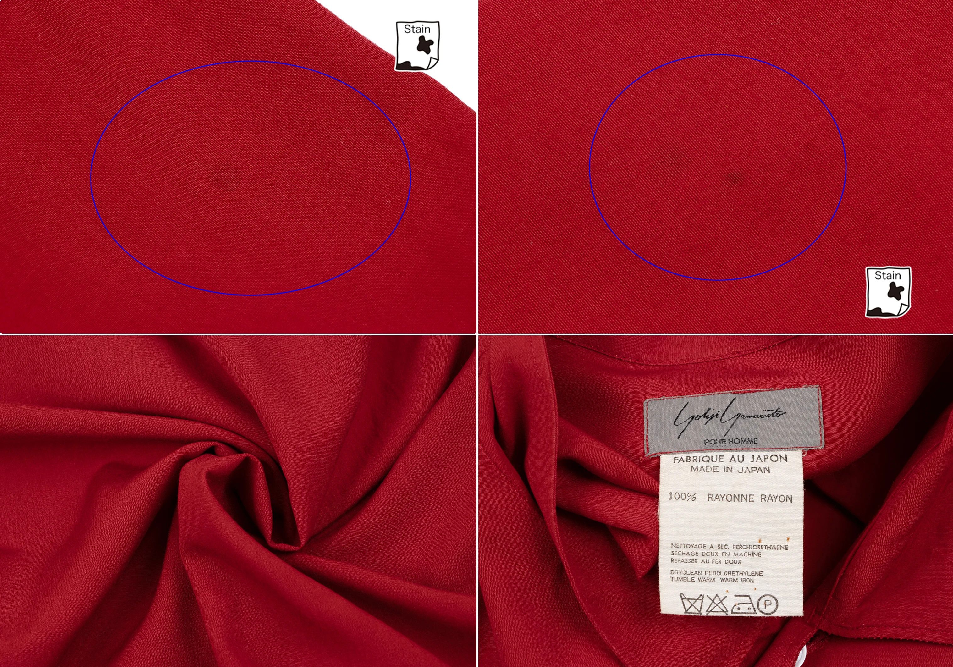 Yohji Yamamoto Yohji Yamamoto Rayon Long Shirt Jacket Red Size US M / EU 48-50 / 2 - 18 Thumbnail