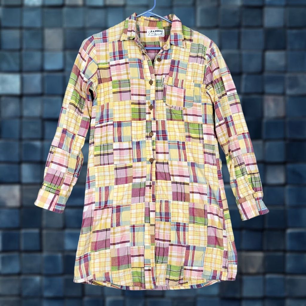 Market H.R. MARKET Shirt Women's Multi color Patch work Check Regular Size 1 Size XS / US 0-2 / IT 36-38 - 1 Thumbnail