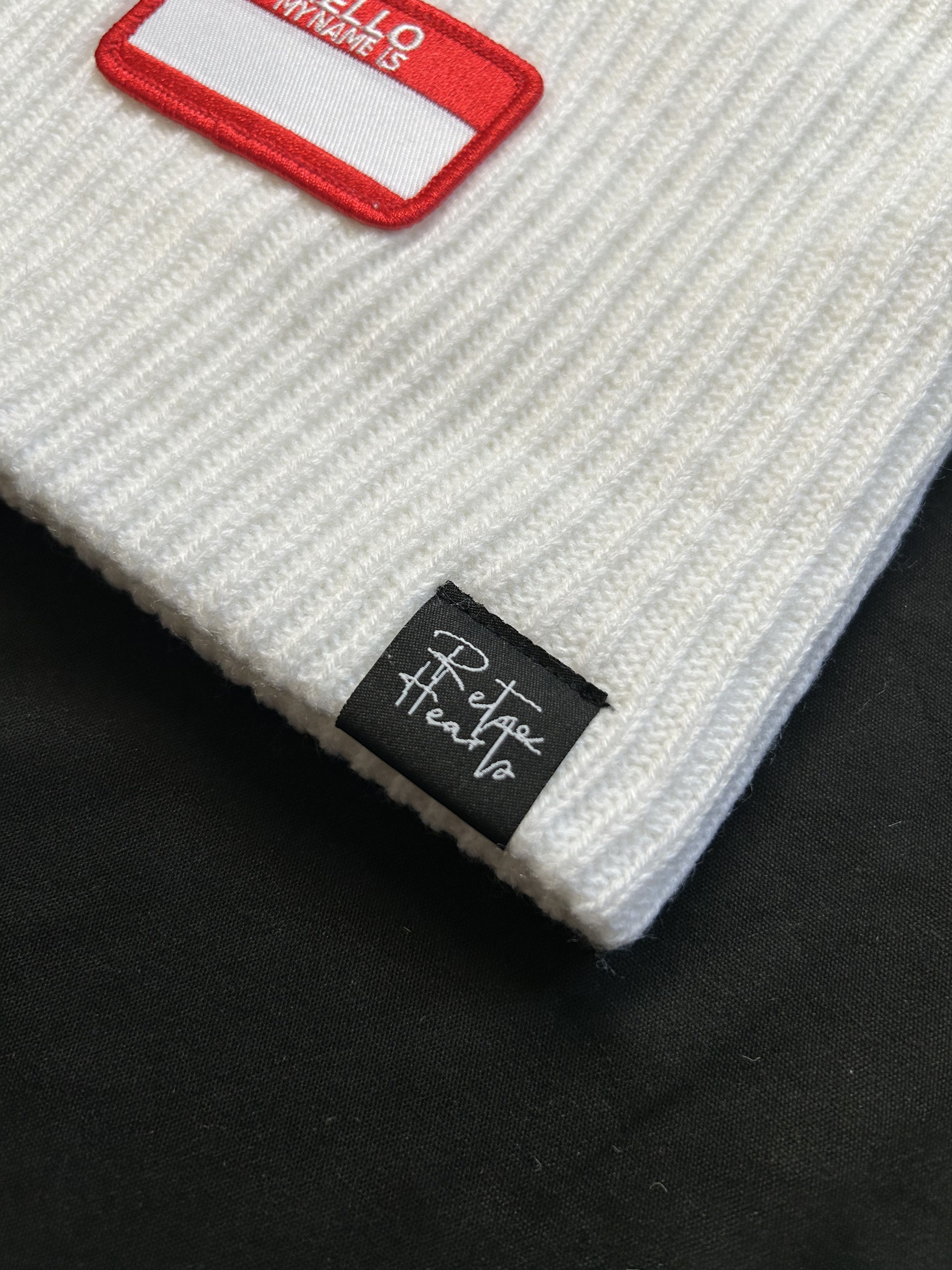 Japanese Brand Rare Box Boys Retro Hearts White Balaclava Ski Mask OS Size ONE SIZE - 3 Thumbnail