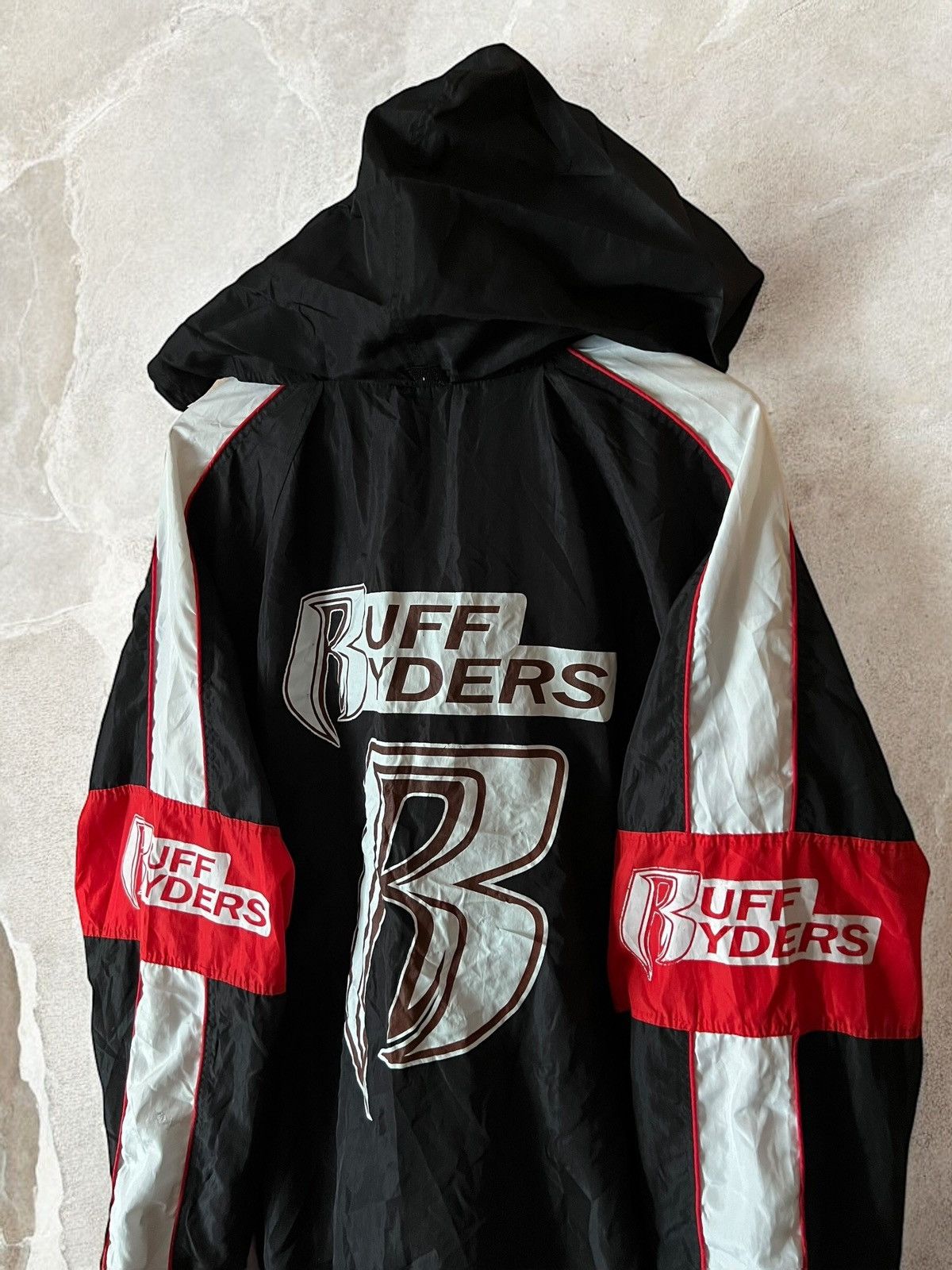 Rap Tees × Ruff Ryders × Vintage RUFF RYDERS VINTAGE Hooded JACKET RAP windbreaker waterproof Size US XL / EU 56 / 4 - 6 Thumbnail