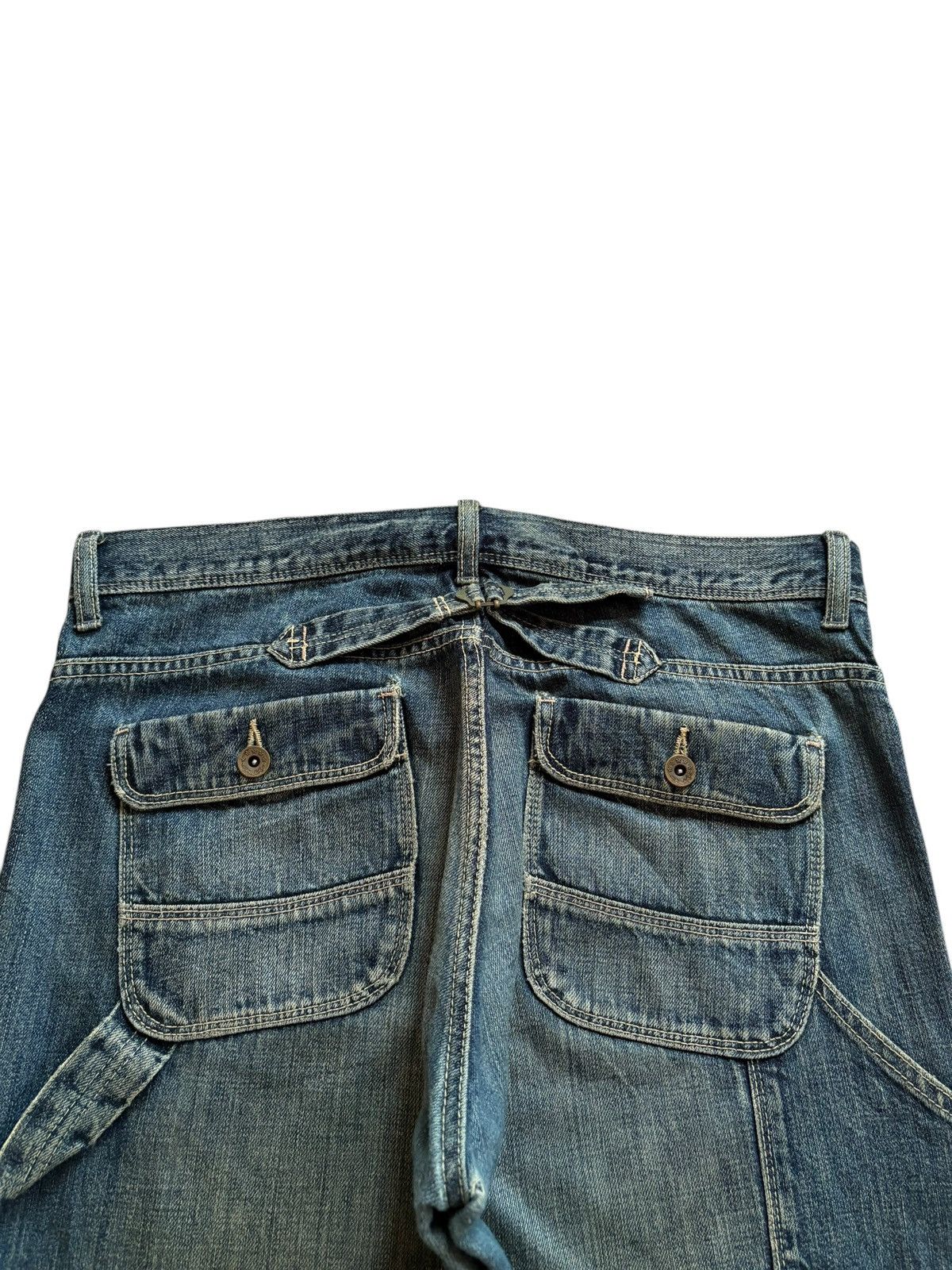 Japanese Brand Vintage Japanese Brand Mud Wash Loose Baggy Carpenter Jeans Size US 35 - 8 Thumbnail