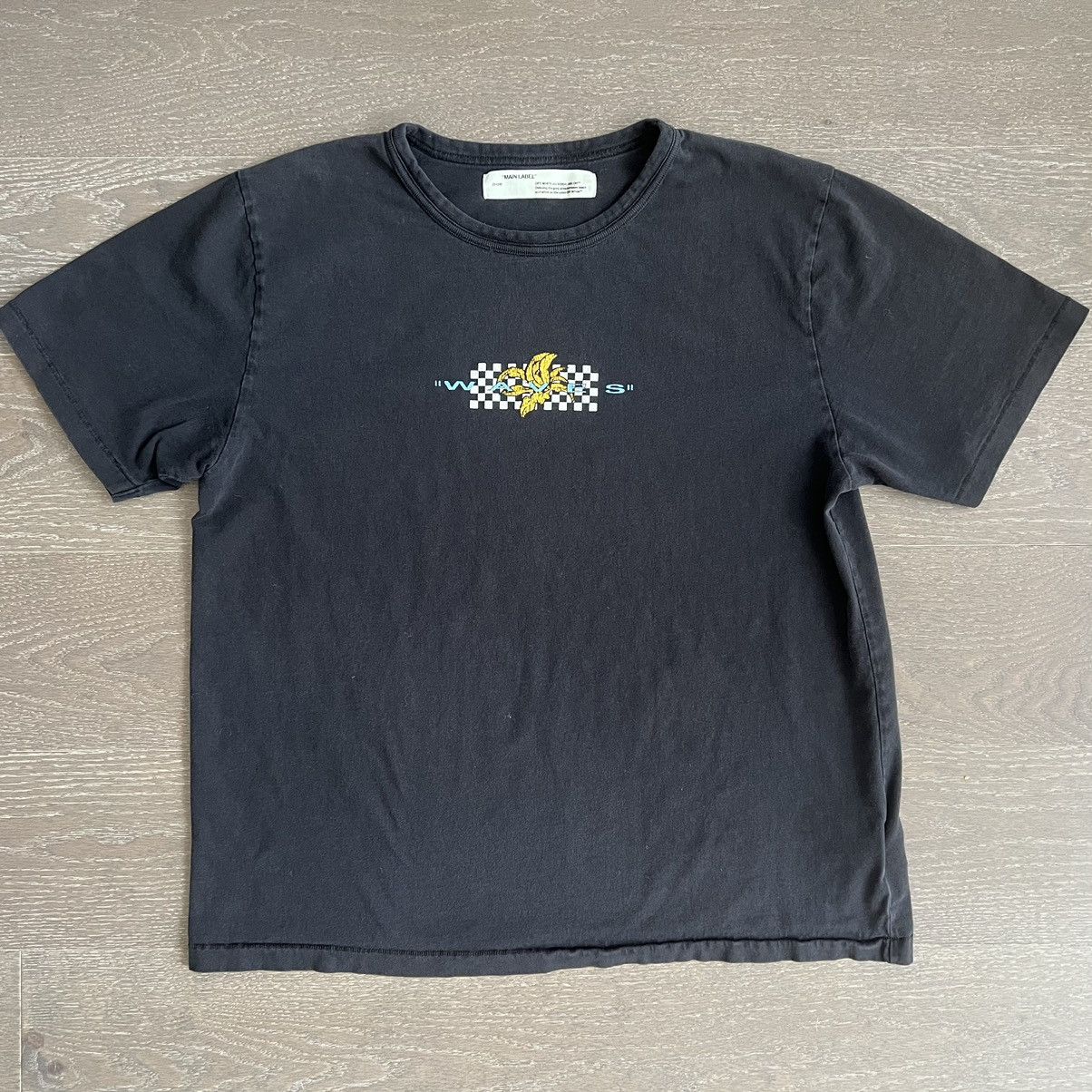Off-White Virgil Abloh “Waves” Graphic T-shirt Size US XL / EU 56 / 4 - 1 Thumbnail