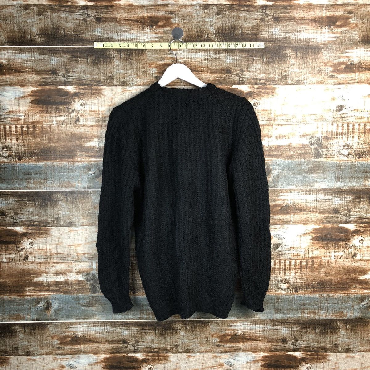 Aran Isles Knitwear View Life Black Patterned Cardigan knitwear #A1686 Size XL / US 12-14 / IT 48-50 - 12 Thumbnail