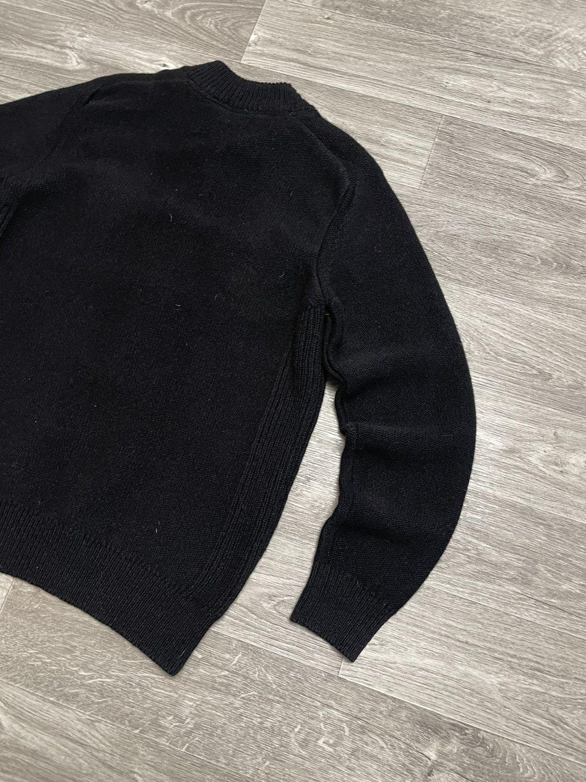 Barbour Vintage Barbour Black Wool Half Zip Button-Up Sweater Size US M / EU 48-50 / 2 - 16 Thumbnail
