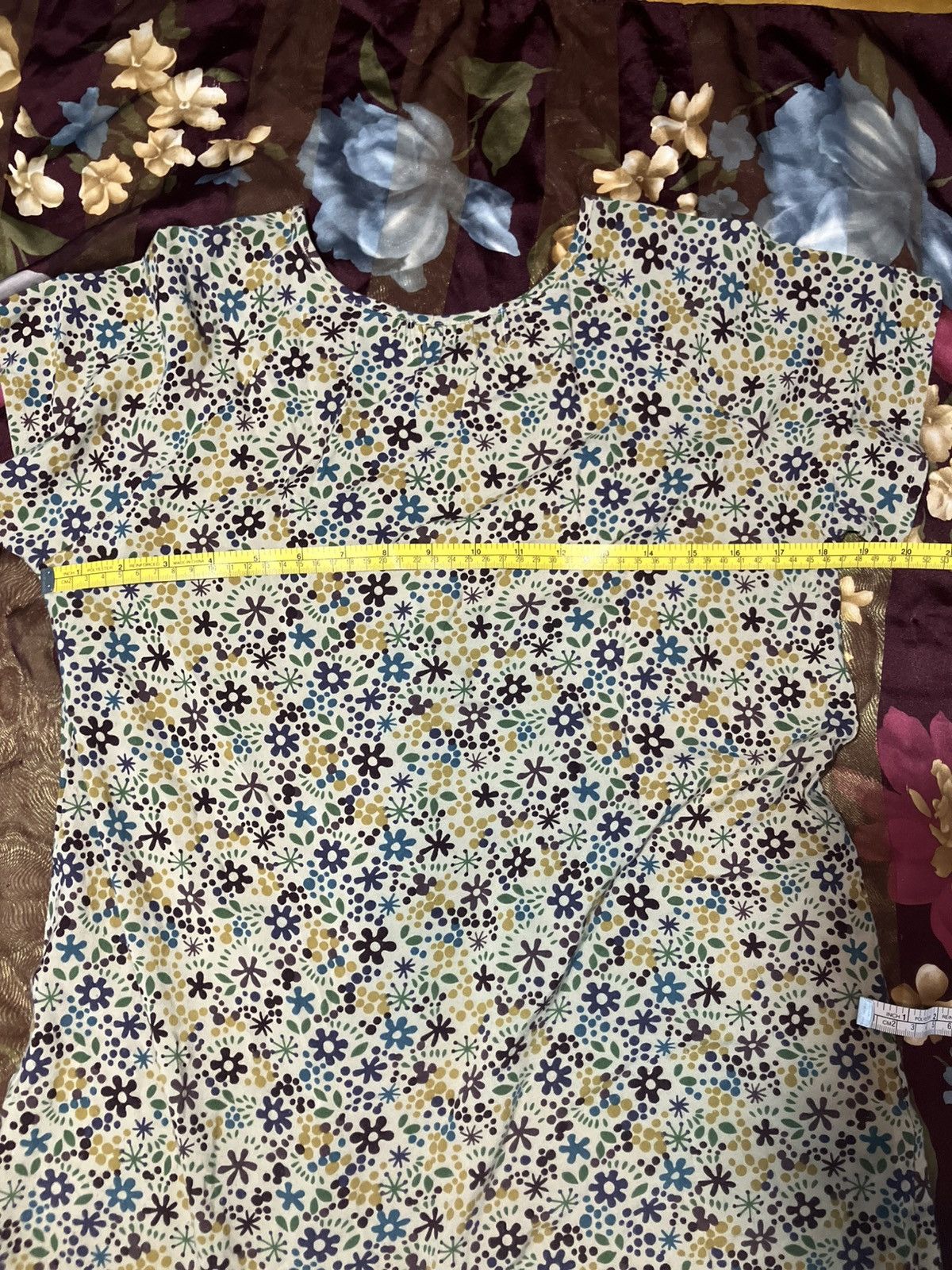 Japanese Brand Jocomomola de Sybilla Floral Top Wool Blend Crochet Neckline Size M / US 6-8 / IT 42-44 - 8 Thumbnail