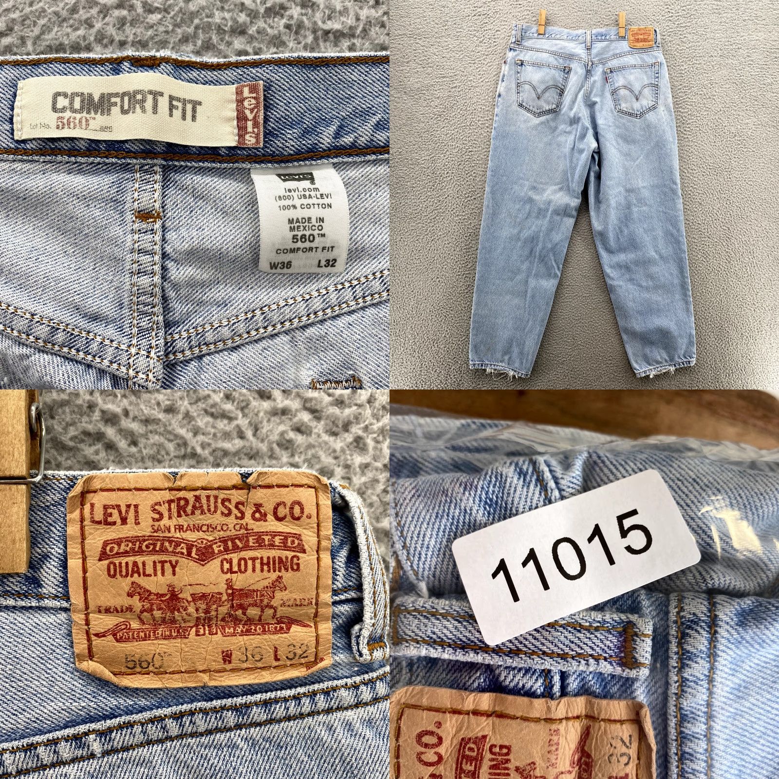 Levi's Levi's 560 Jeans Mens 35x30 Blue Light Wash Skater Tapered Denim 90s Streetwear - Vintage? No (but use rules) Size US 35 - 8 Thumbnail