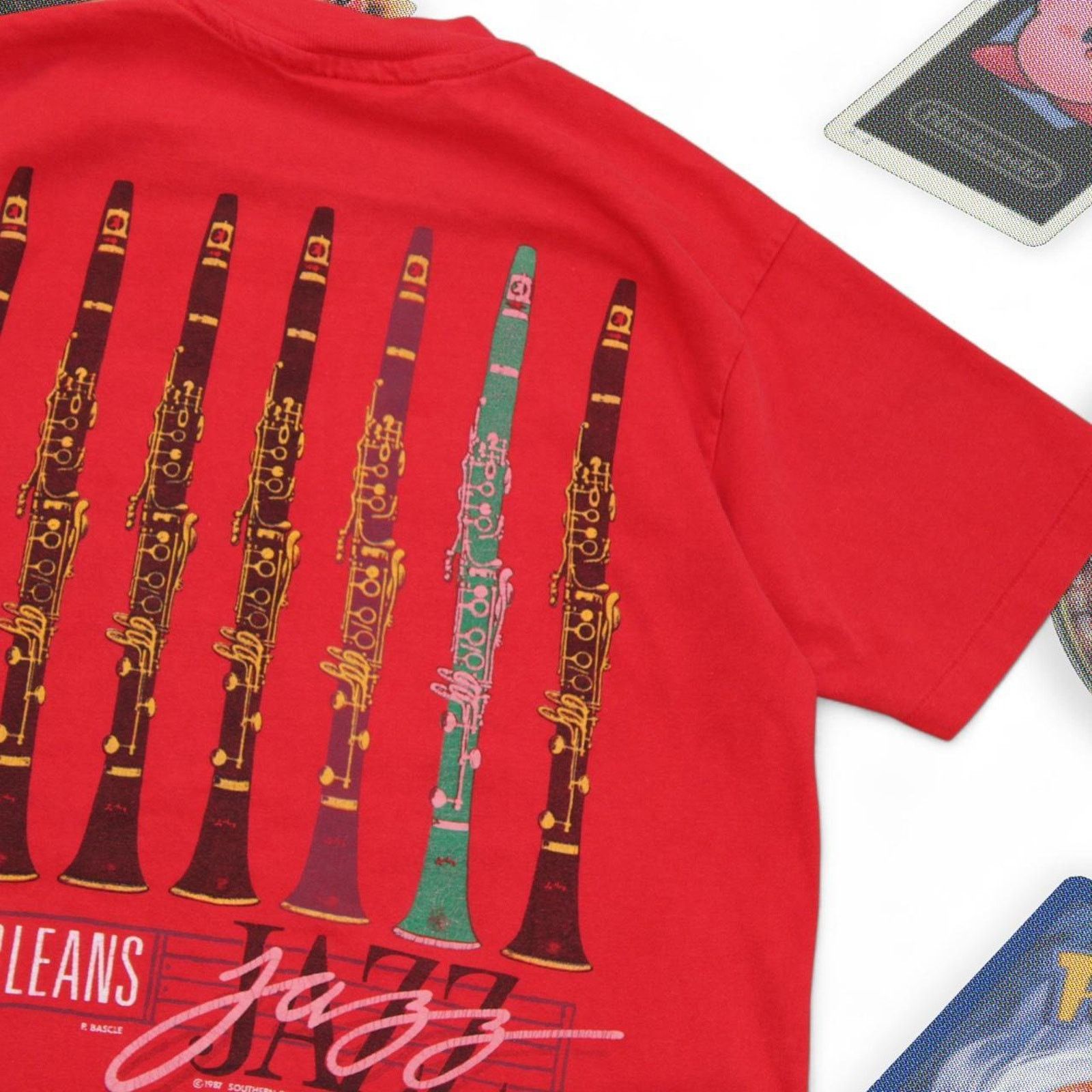 & Other Stories Red True Vintage 80’s New Orleans Jazz Graphic Tee Size US M / EU 48-50 / 2 - 2 Thumbnail