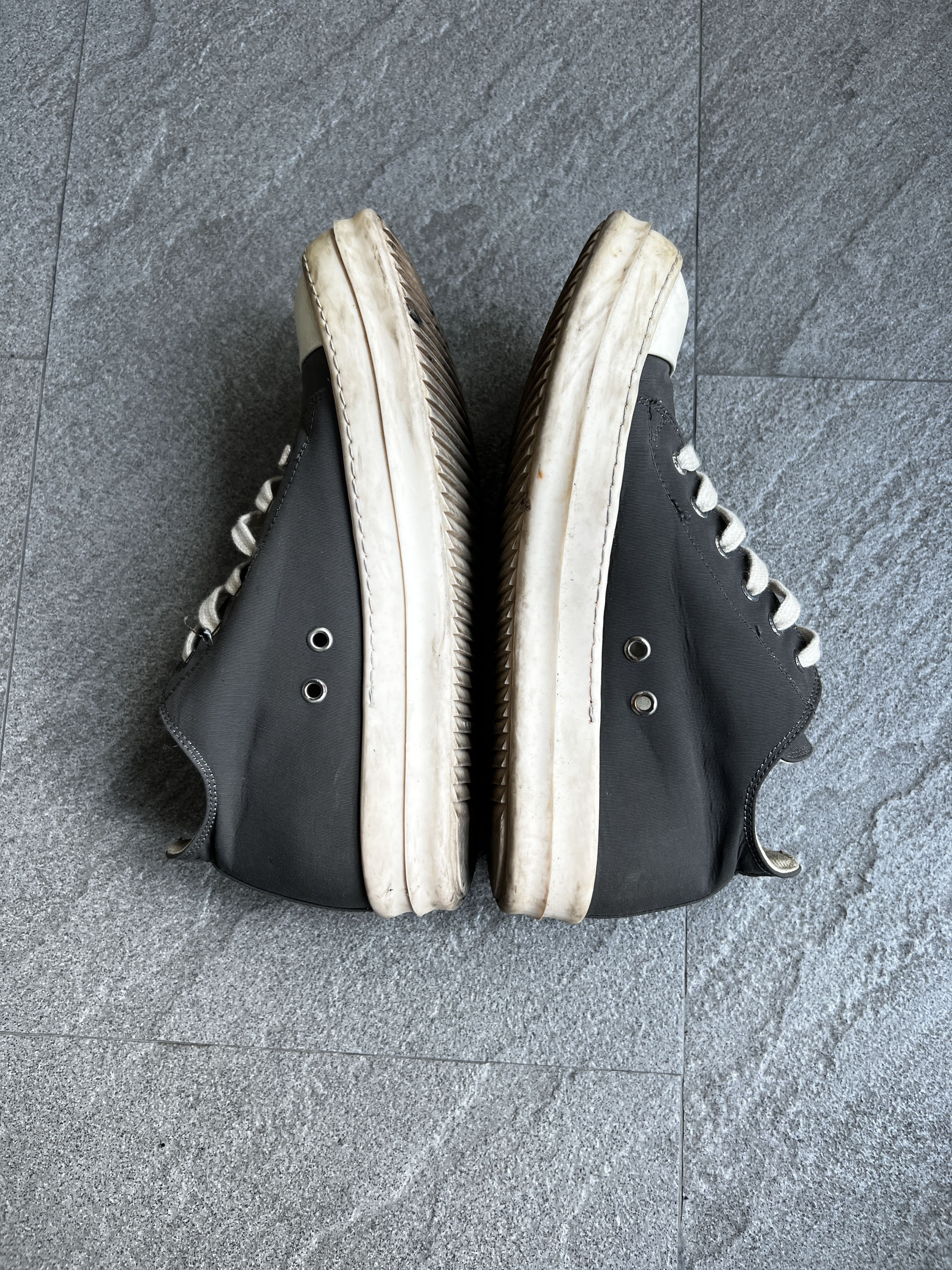 Rick Owens Drkshdw Rick Owens DRKSHDW Ramones Low Grey Canvas EU39.5 Italy Size US 6.5 / EU 39-40 - 7 Thumbnail