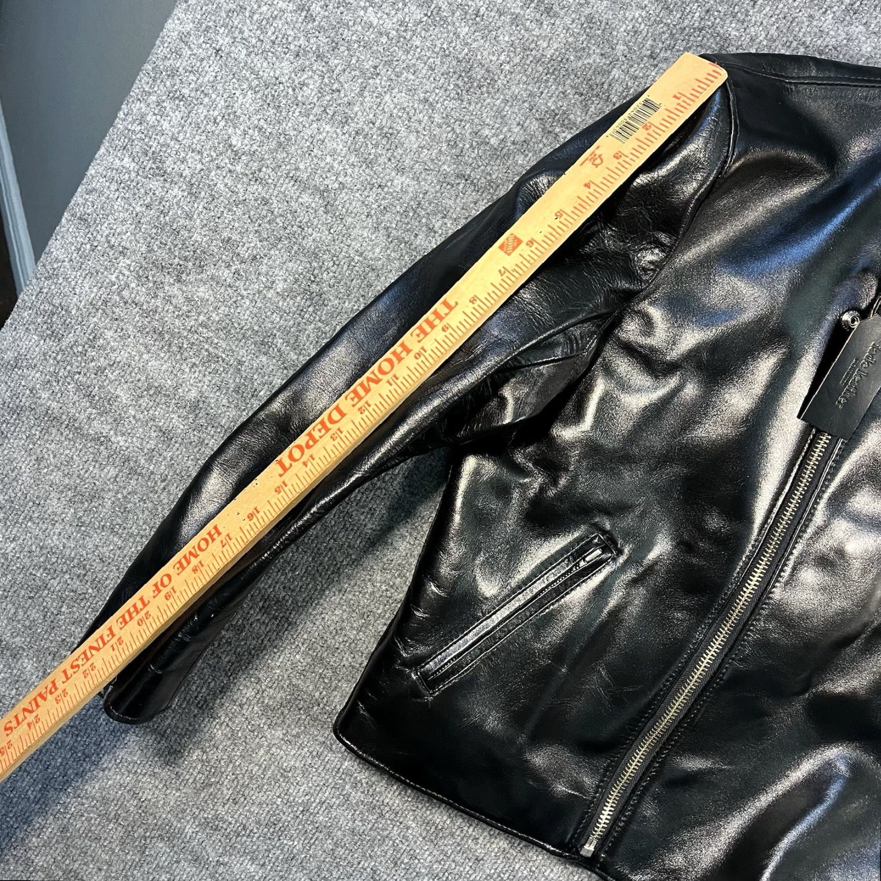 Vintage VINTAGE Iade Japan Made Leather Jacket Medium M Black Motorcycle Zip Full Zip Collared Zipped Pockets Men Size US M / EU 48-50 / 2 - 6 Thumbnail