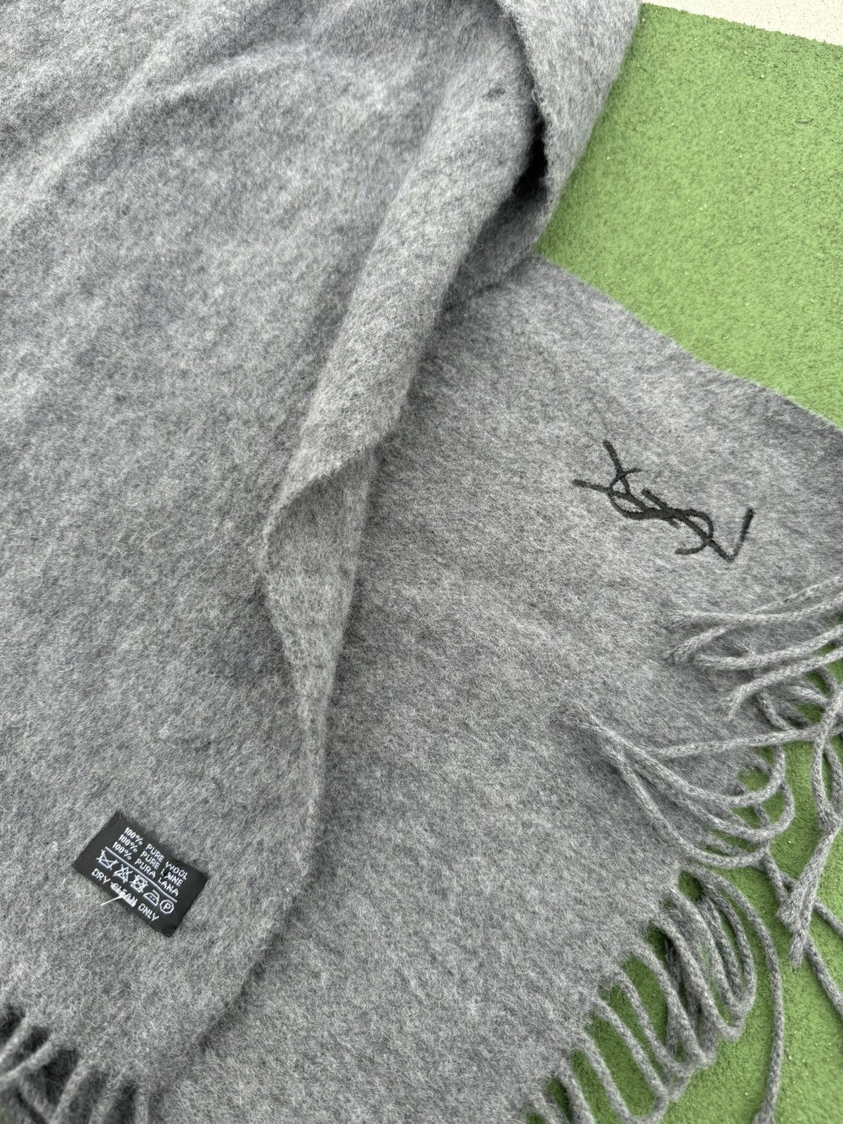 Yves Saint Laurent Yves Saint Laurent Wool Scarf Size ONE SIZE - 2 Thumbnail