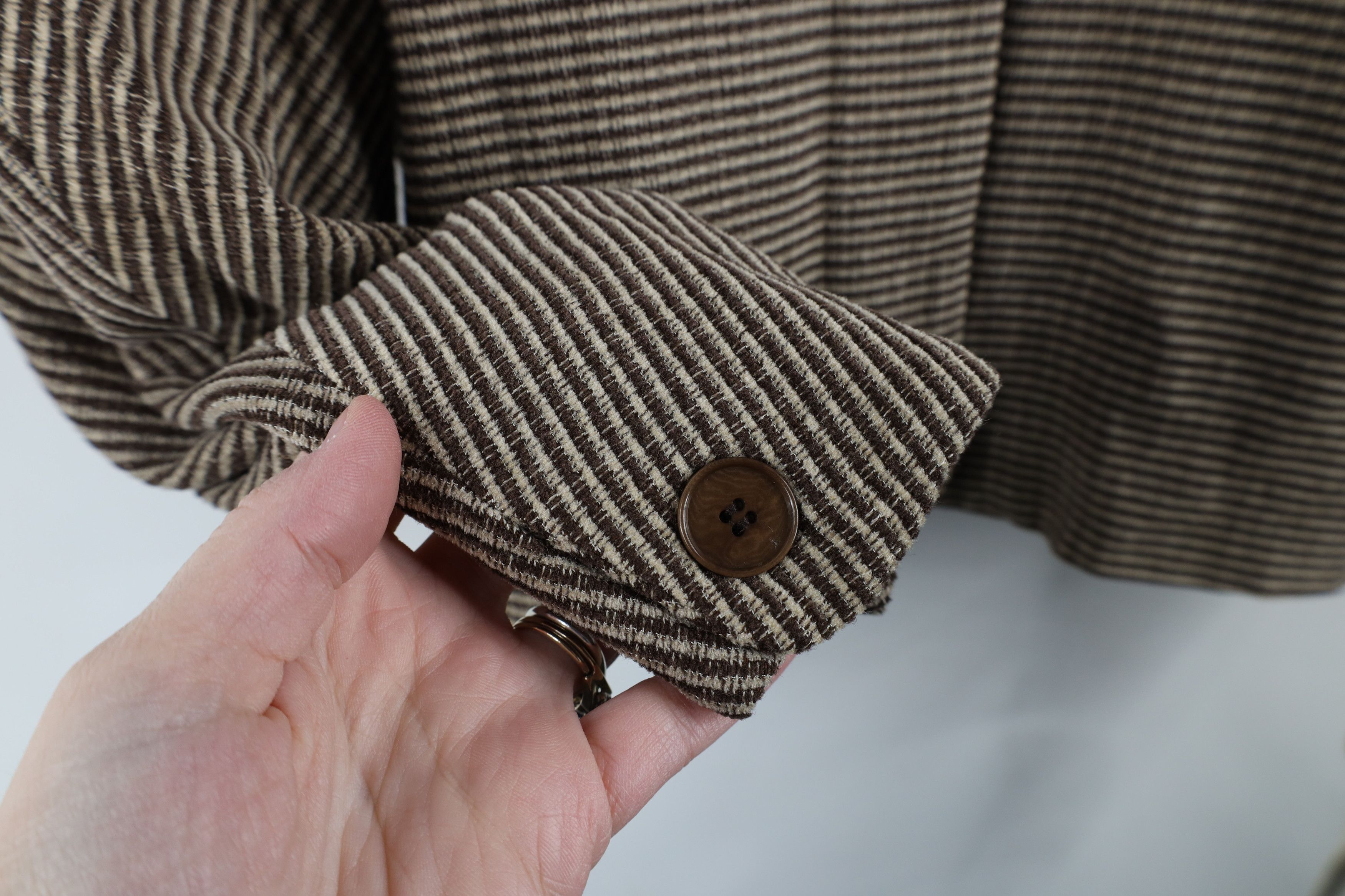 Vintage Deadstock Vintage 90s Y2K Blazer Jacket Mocha Brown USA Size XXL / US 16-18 / IT 52-54 - 8 Thumbnail