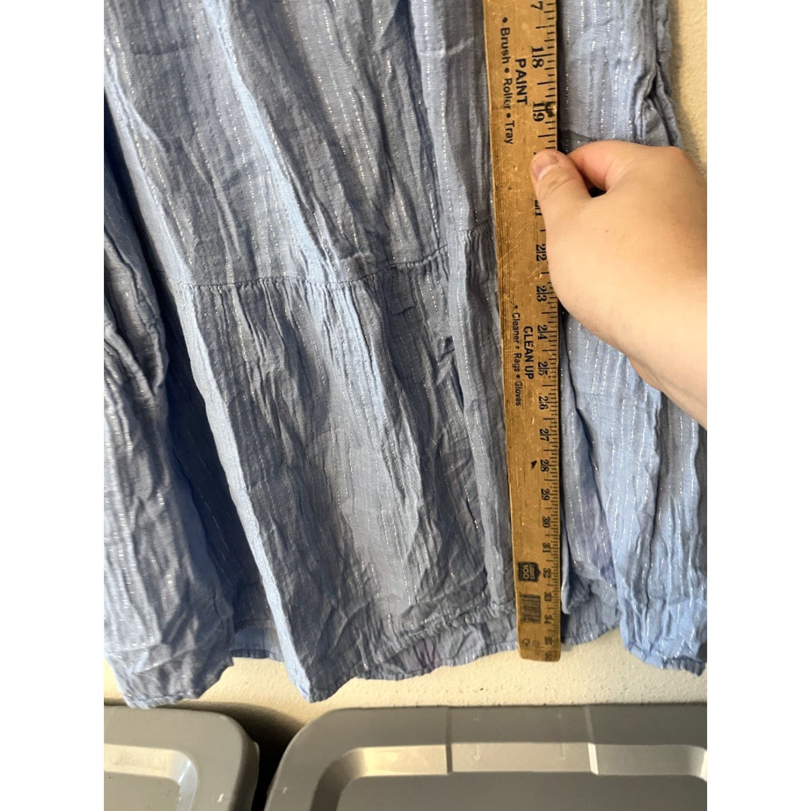 Gap Gap Dress Womens Crinkle Gauze Mini Blue Stripe Size M Adult Size M / US 6-8 / IT 42-44 - 5 Thumbnail