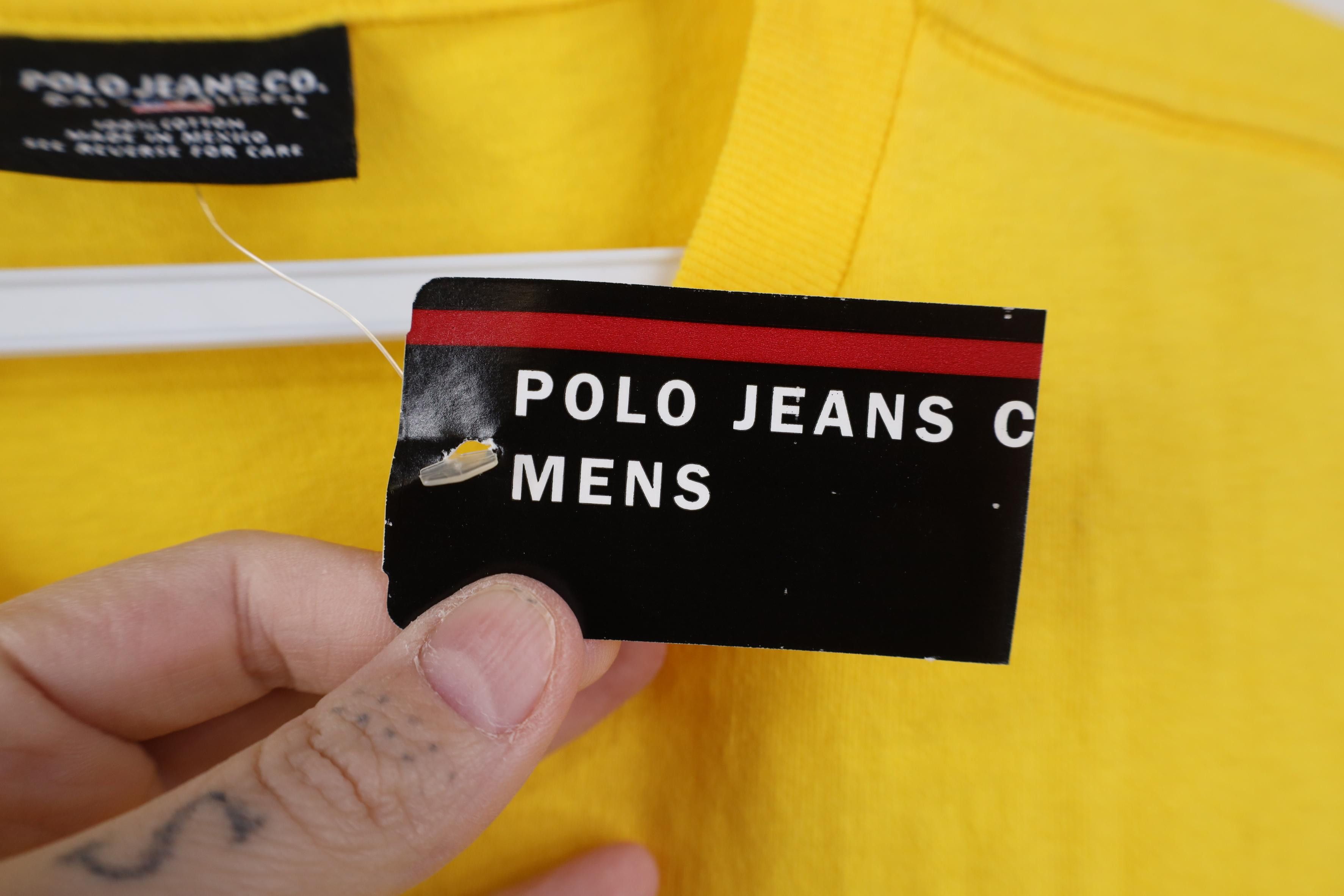 Polo Ralph Lauren Deadstock Vintage 90s Ralph Lauren Shadow Logo T-Shirt Size US L / EU 52-54 / 3 - 6 Thumbnail