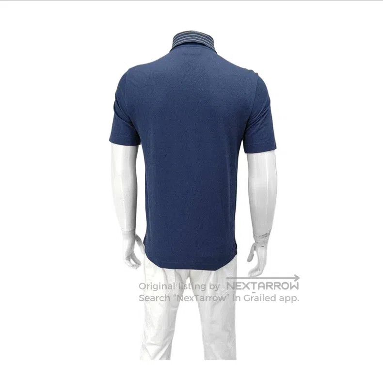 Hermes Hermes Summer Deep Blue Cotton Men's Short Sleeve Polo Size US S / EU 44-46 / 1 - 2 Thumbnail