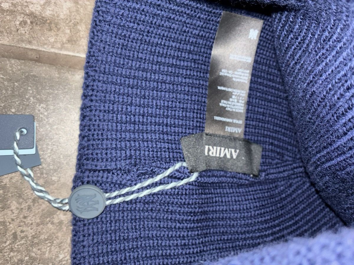 Amiri Amiri Logo Embroidered navy blue Beanie Size ONE SIZE - 5 Thumbnail