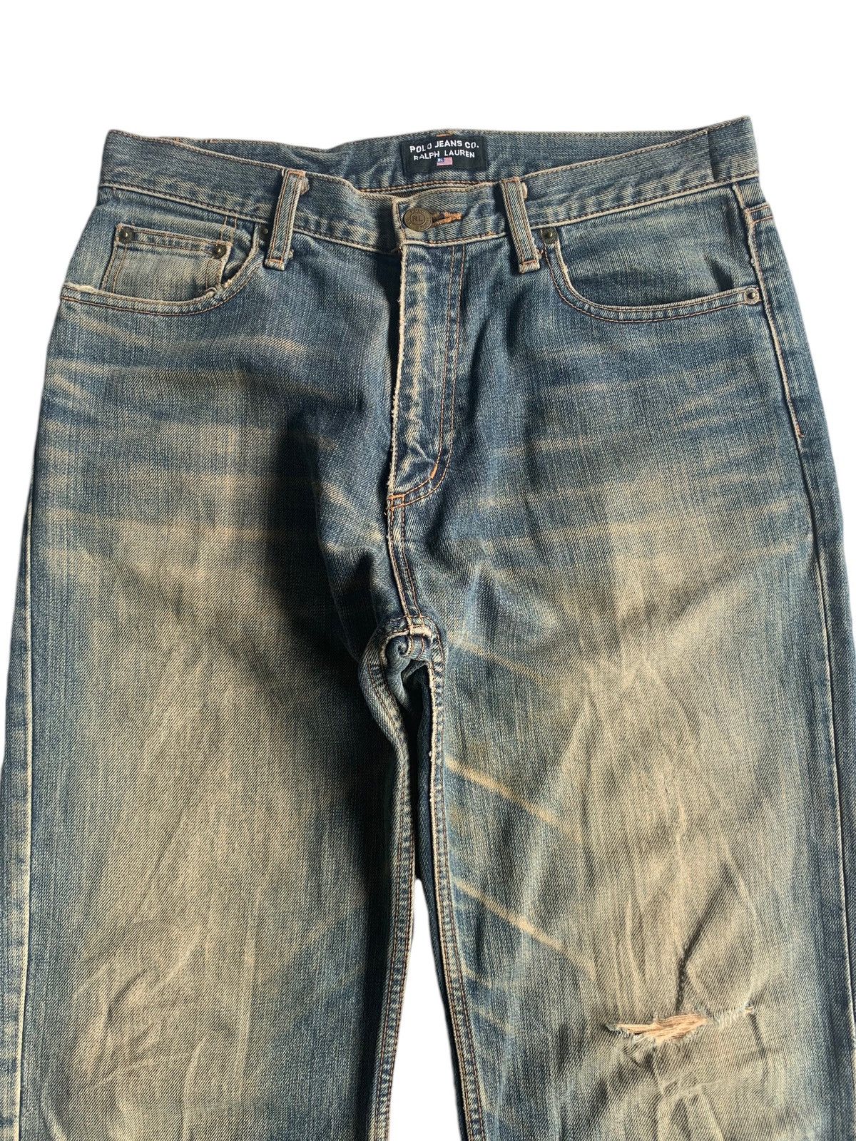 Jean × Polo Ralph Lauren × Vintage POLO RALPH LAUREN JEANS MUDWASH FADED DISTRESSED DENIM Size US 30 / EU 46 - 9 Thumbnail
