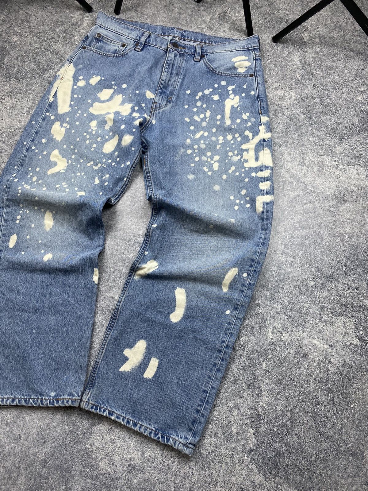 Levi's Levis Custom Faded Distressed Crazy Jeans Size US 32 / EU 48 - 7 Thumbnail