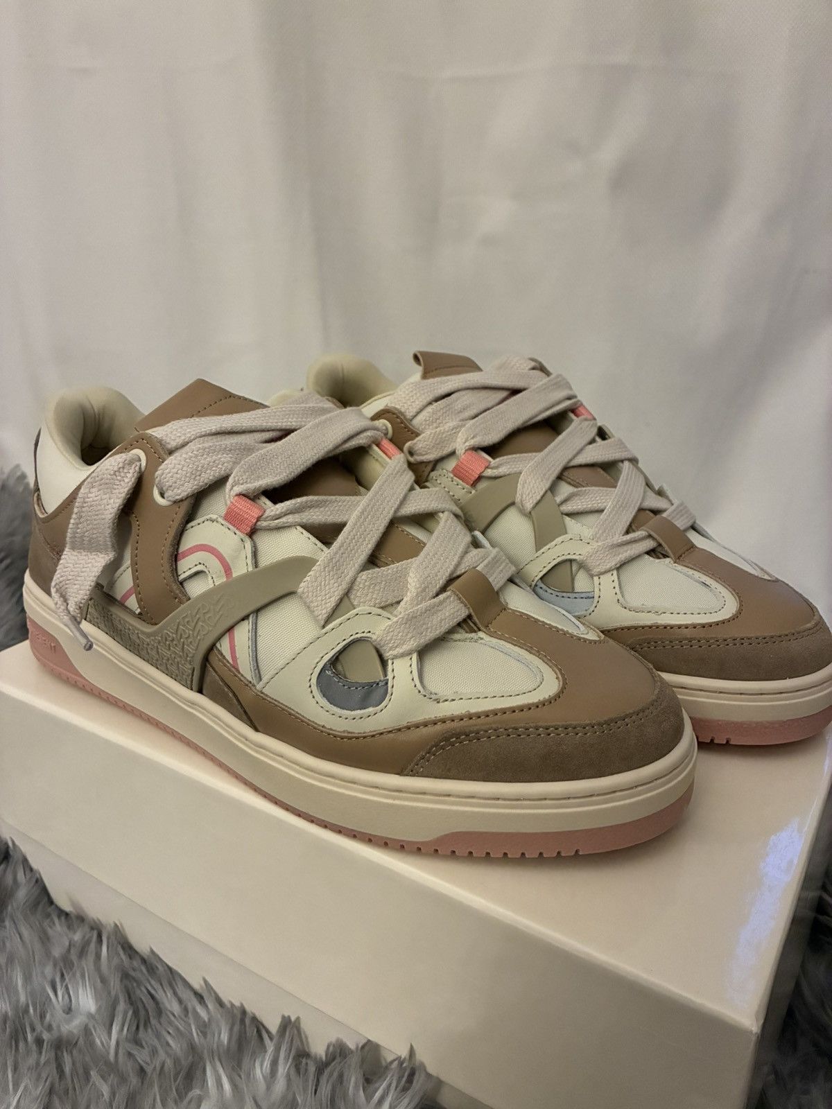 Represent Clo. REPRESENT Bully Sneaker Pink & Sesame Size US 11 / EU 44 - 1 Thumbnail