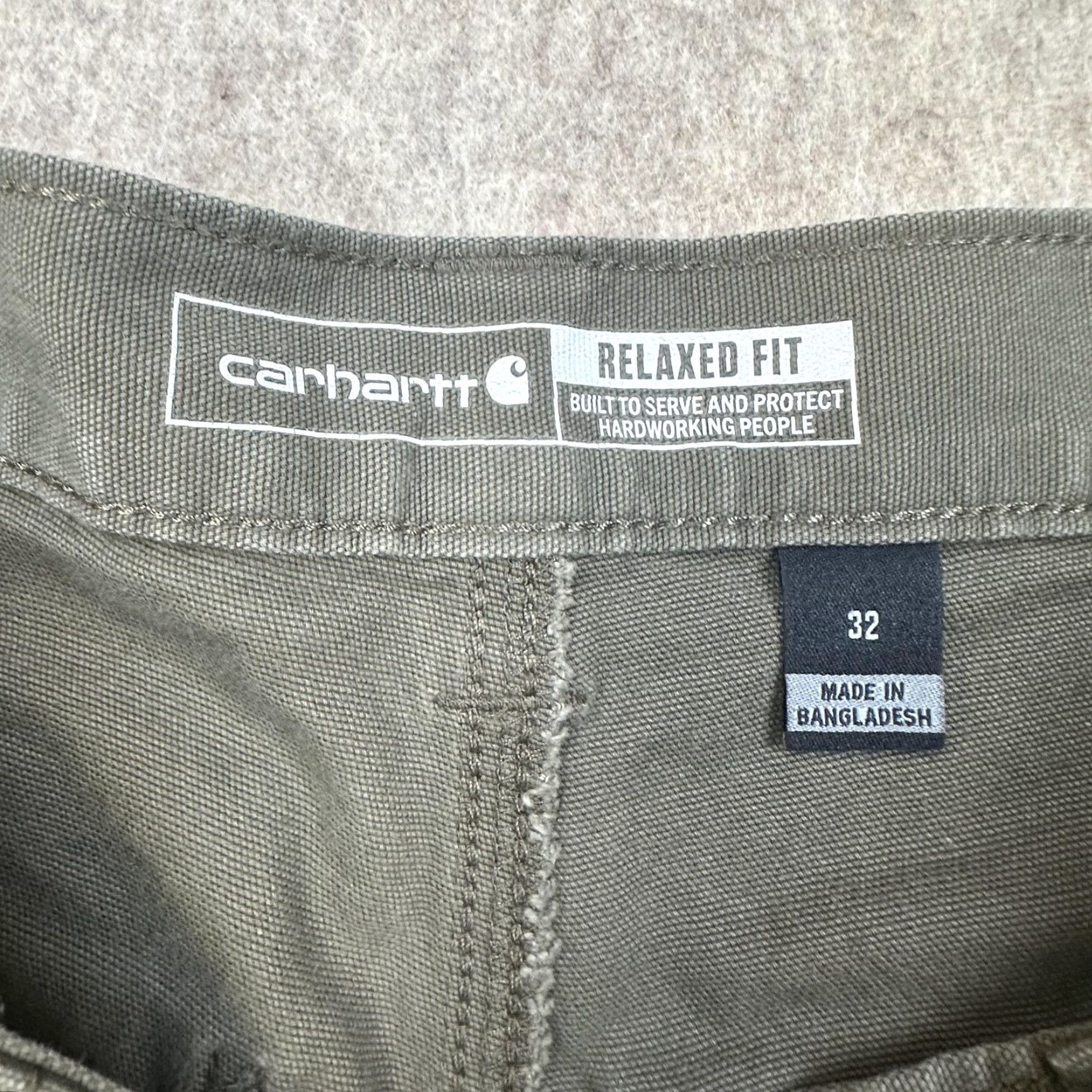 Carhartt Carhartt Shorts Mens 32 Green Relaxed Fit Carpenter Utility Work Canvas Rugged Shirt? Size US 32 / EU 48 - 3 Thumbnail