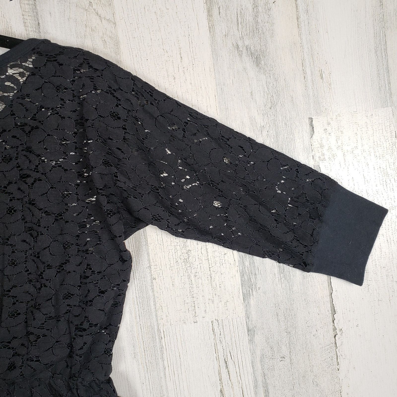Other Souvenir Edition by Stacy Woo Black Lace 1/2 Sleeve Dress Size ONE SIZE - 12 Thumbnail