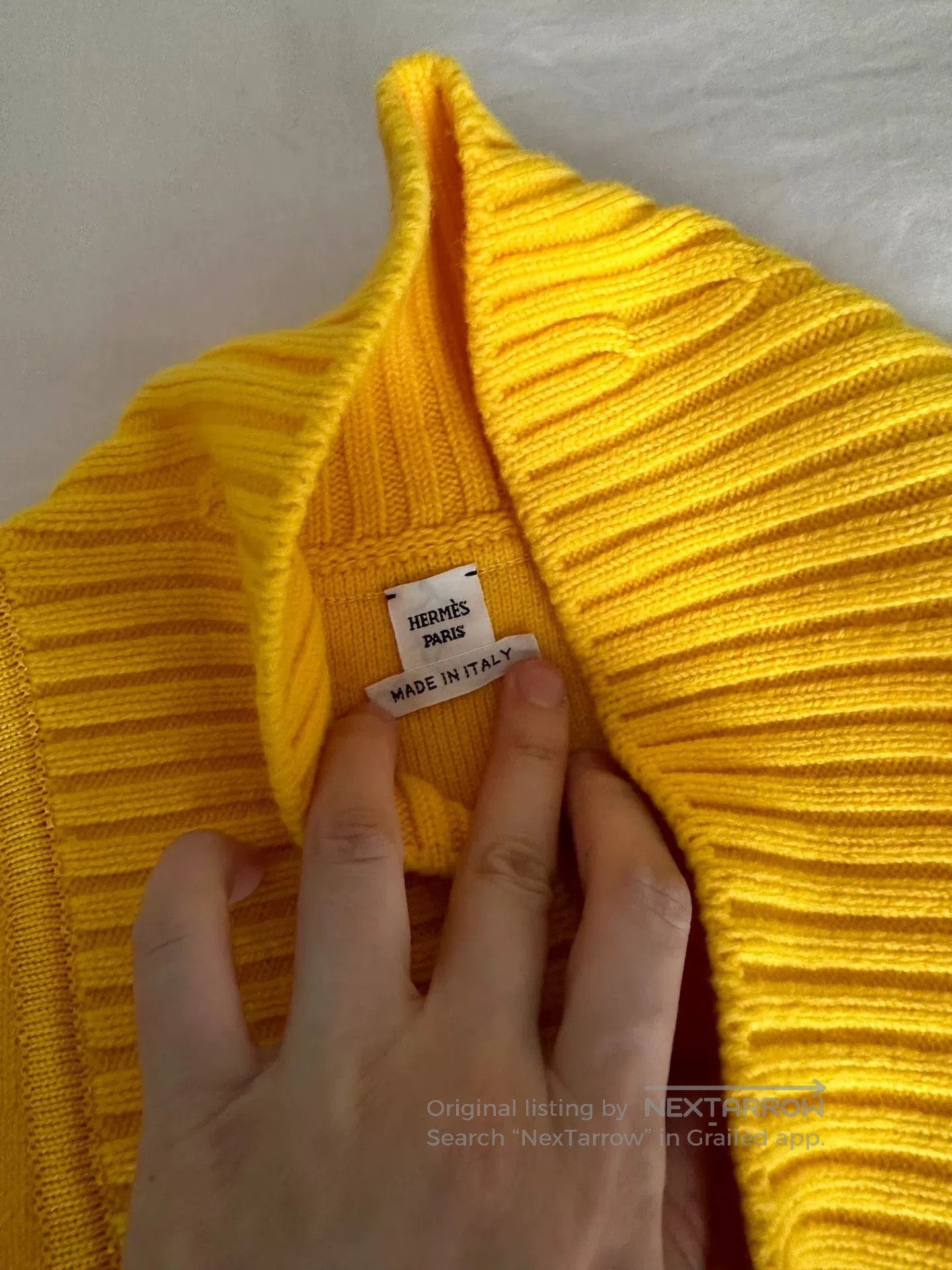 Hermes Hermes Yellow Knit Pullover Sweater. Size US M / EU 48-50 / 2 - 3 Thumbnail