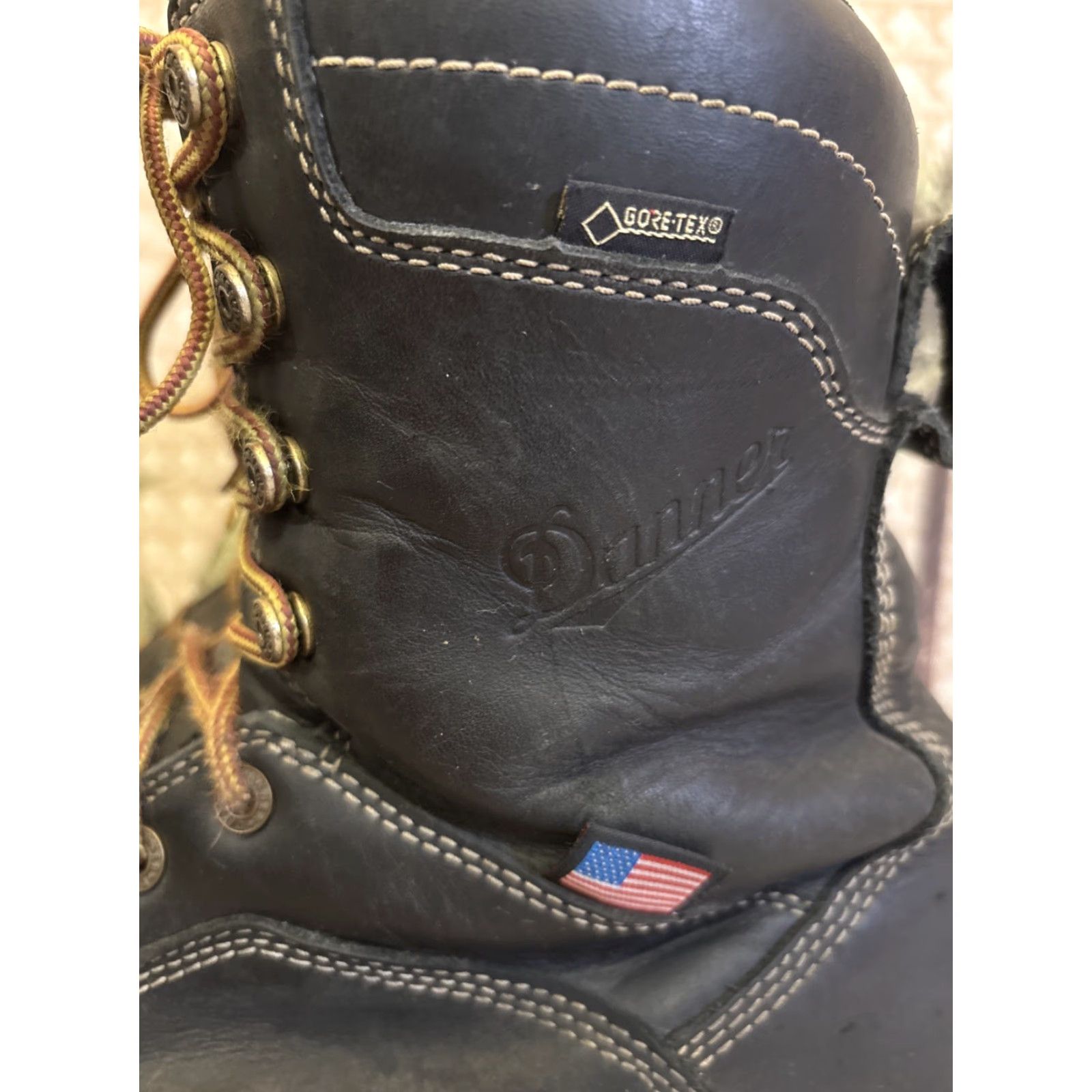 DANNER Quarry 8 Black Leather AT Gore Tex Work Boots 17311 USA