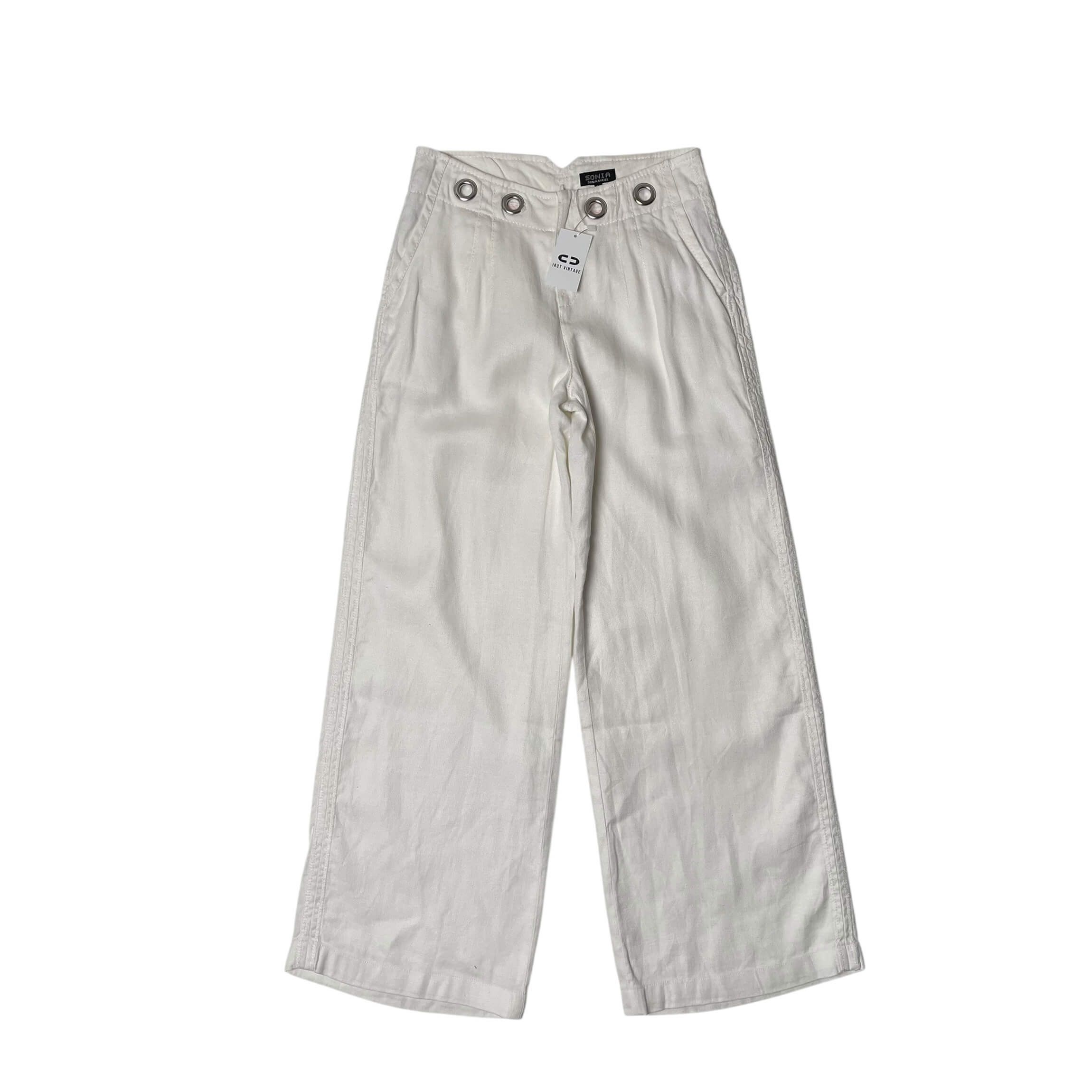 Sonia Rykiel Sonia rykiel eyelet linen wide pants Size 27" / US 4 / IT 40 - 1 Thumbnail