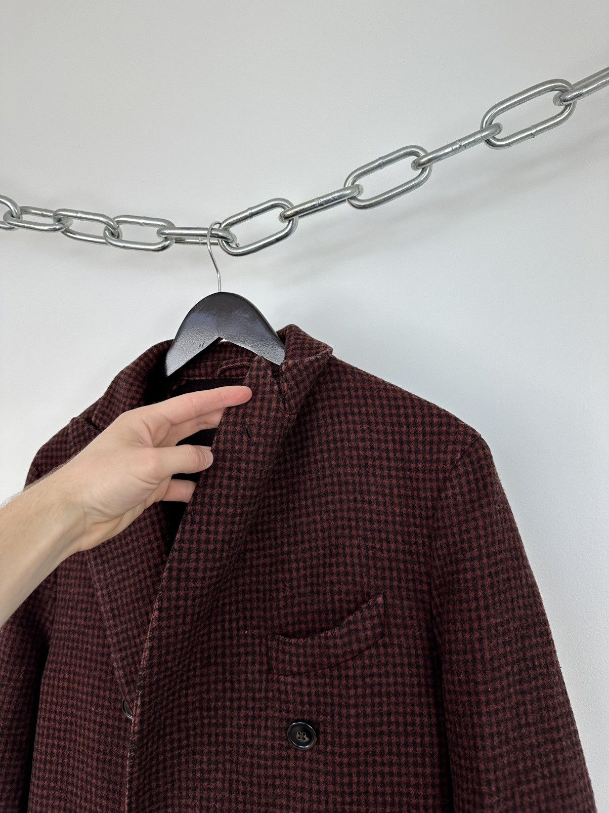 Lardini Vintage 90s Lardini Loro Piana Ing Double Breasted Wool Coat Size US M / EU 48-50 / 2 - 6 Thumbnail
