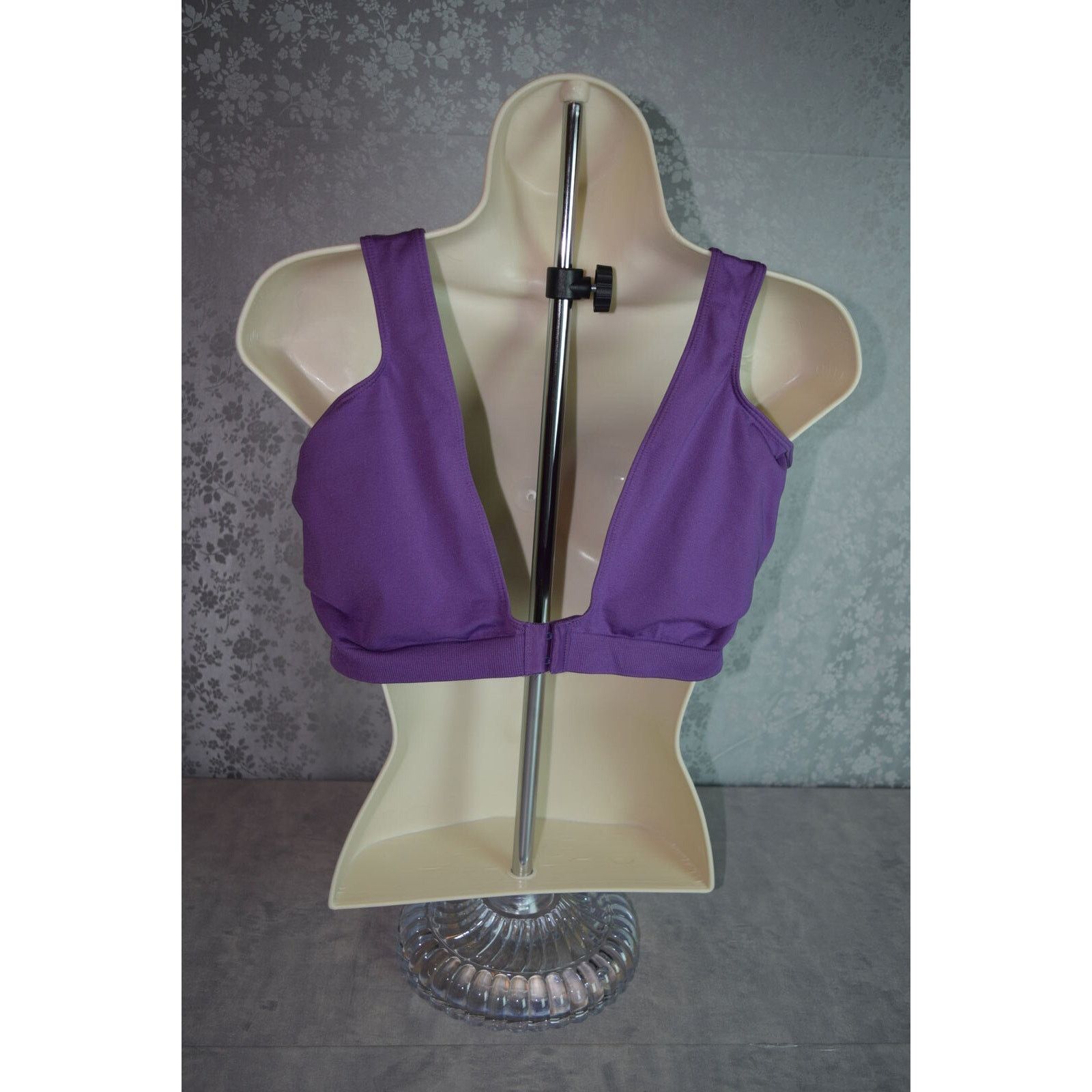 Vintage Vintage Real Form Wire-Free Sports Bra in Plum Plus Size 42C Size ONE SIZE - 3 Thumbnail