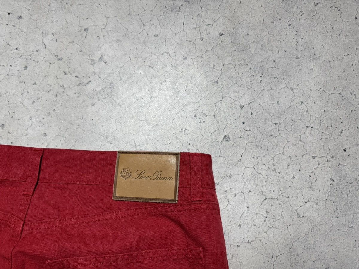 Loro Piana Loro Piana Luxury Red Trousers Vintage Lino Size US 34 / EU 50 - 12 Thumbnail