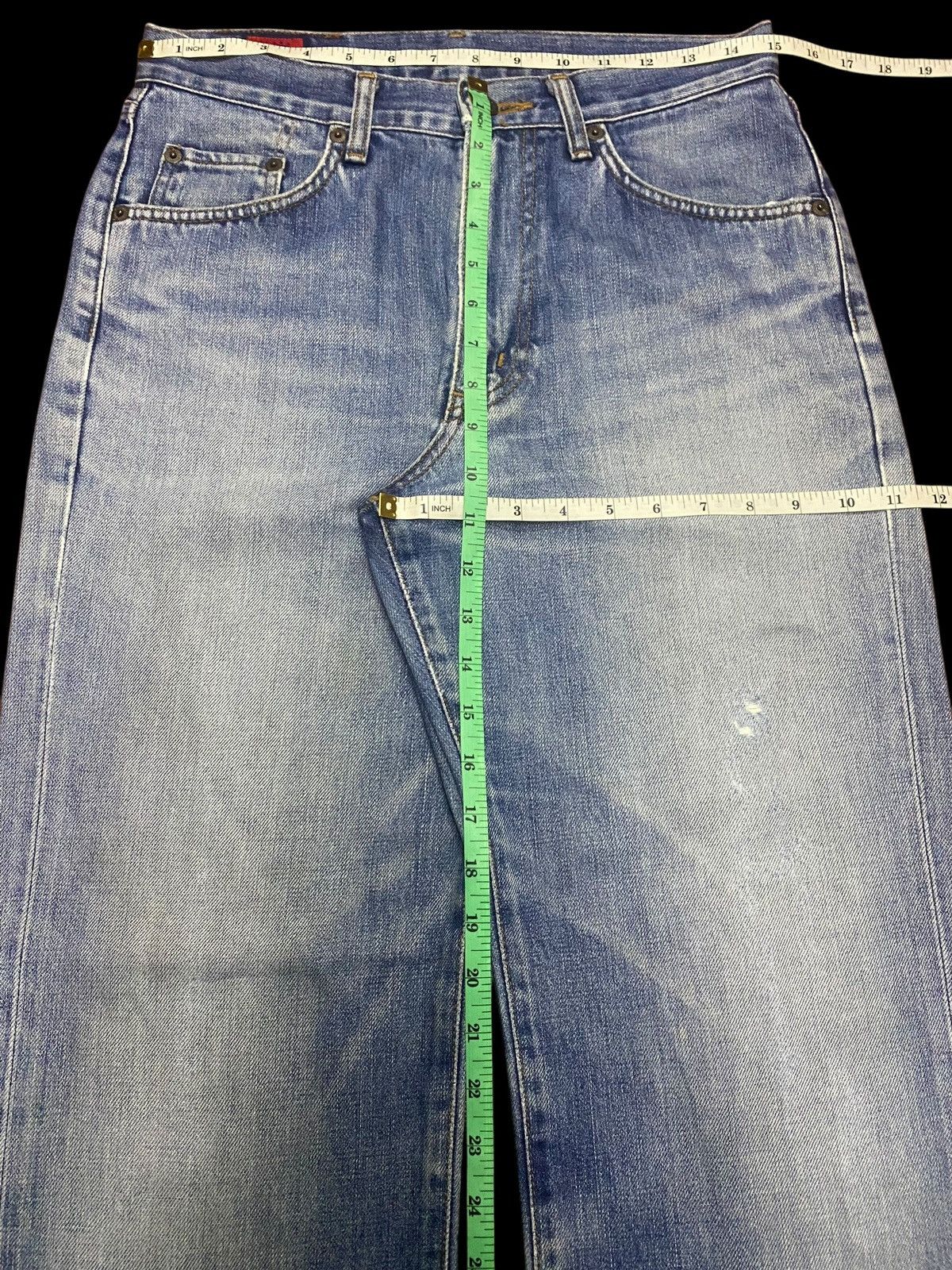 Edwin Vintage Edwin 503z Faded Wash Distressed Loose Jeans Size US 30 / EU 46 - 16 Thumbnail